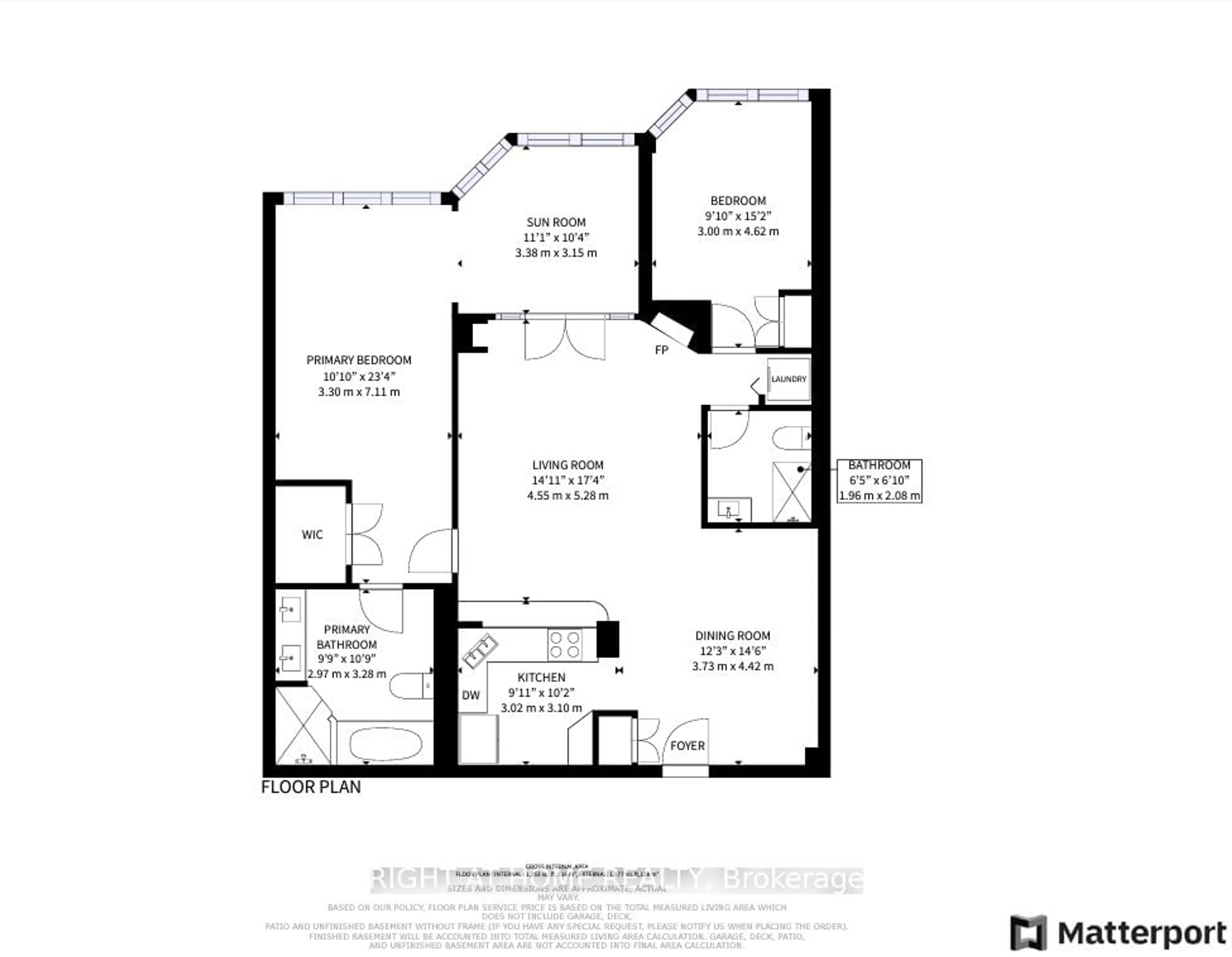 Floor plan for 1 Ripley Ave #401, Toronto Ontario M6S 4Z6