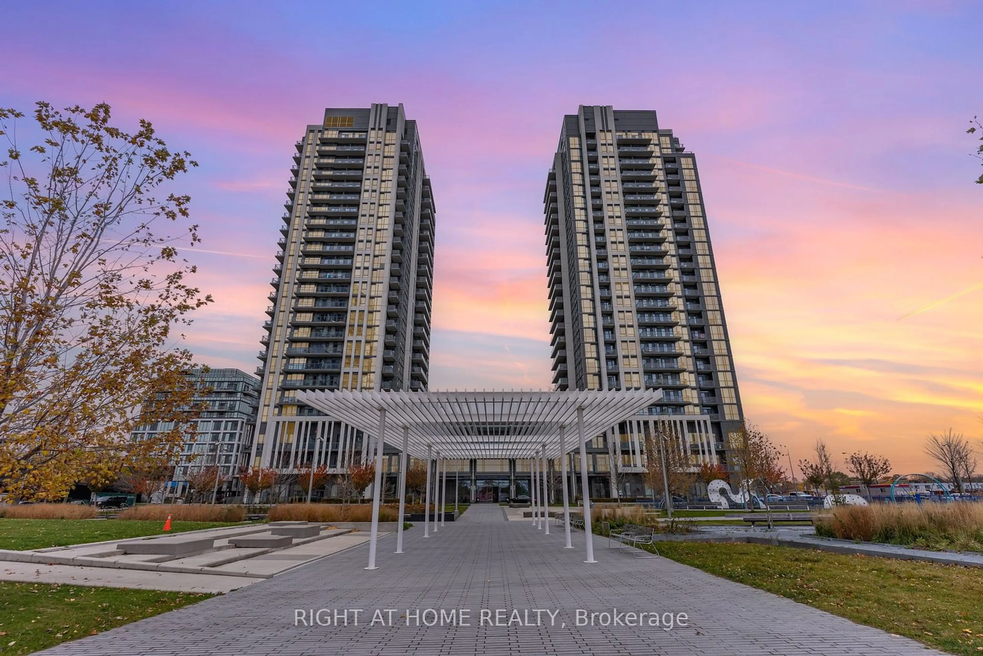 A pic from exterior of the house or condo, the front or back of building for 15 Zorra St #1207, Toronto Ontario M8Z 0C1