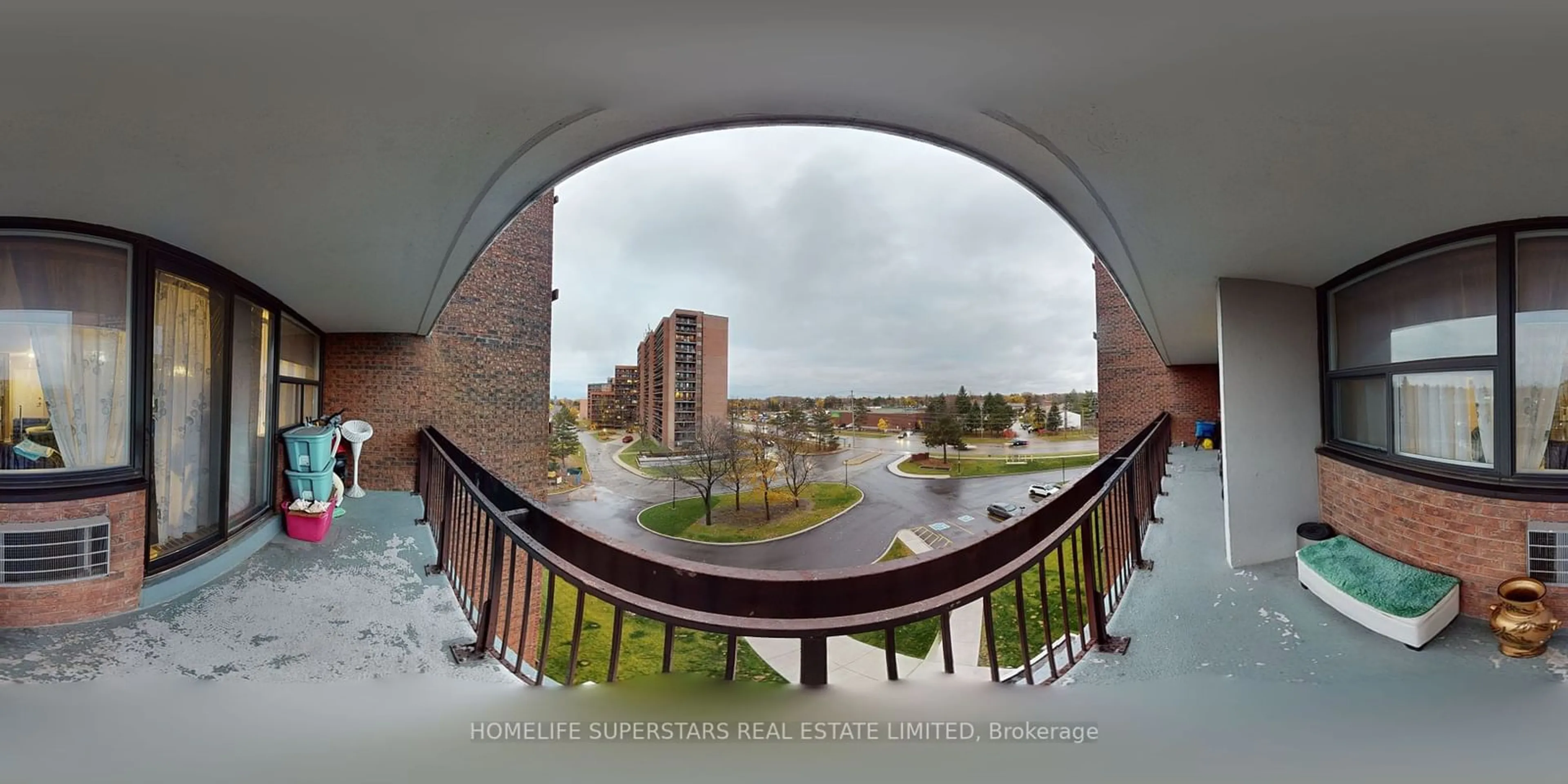 Balcony in the apartment, the street view for 3501 Glen Erin Dr #605, Mississauga Ontario L5L 2E9