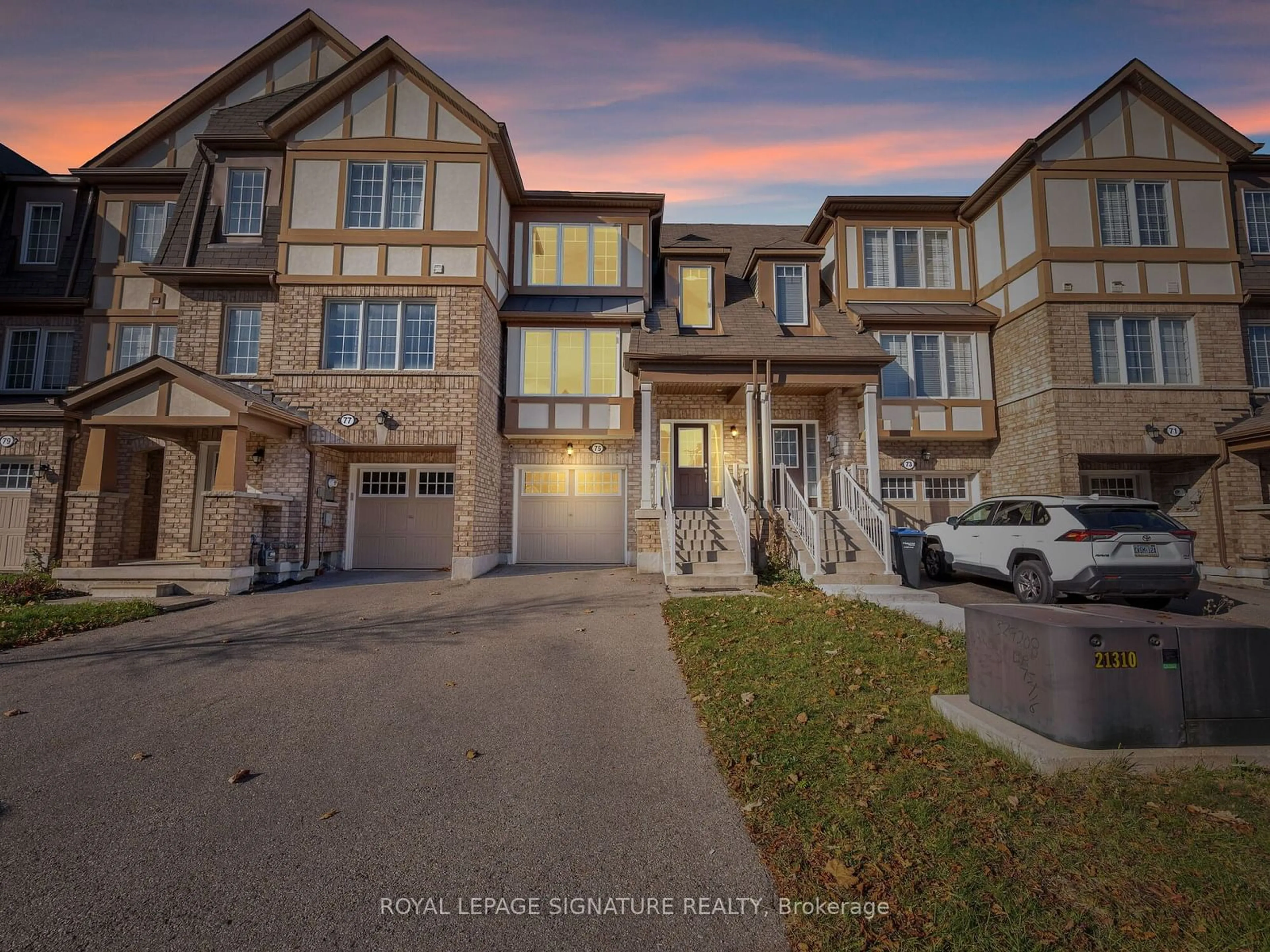 A pic from exterior of the house or condo, the street view for 75 Bannister Cres, Brampton Ontario L7A 4H2