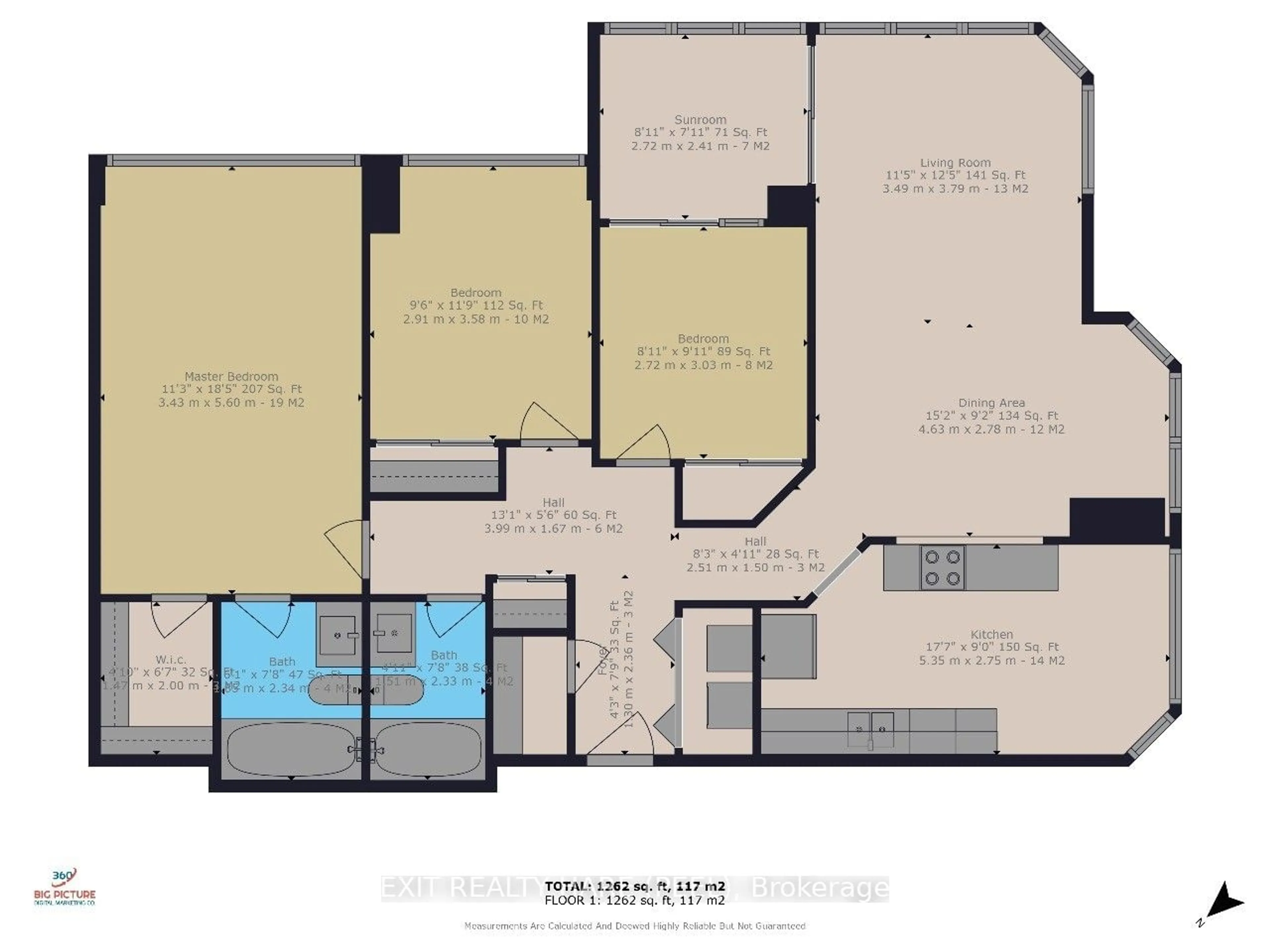 Floor plan for 26 Hanover Rd #1002, Brampton Ontario L6S 4T2