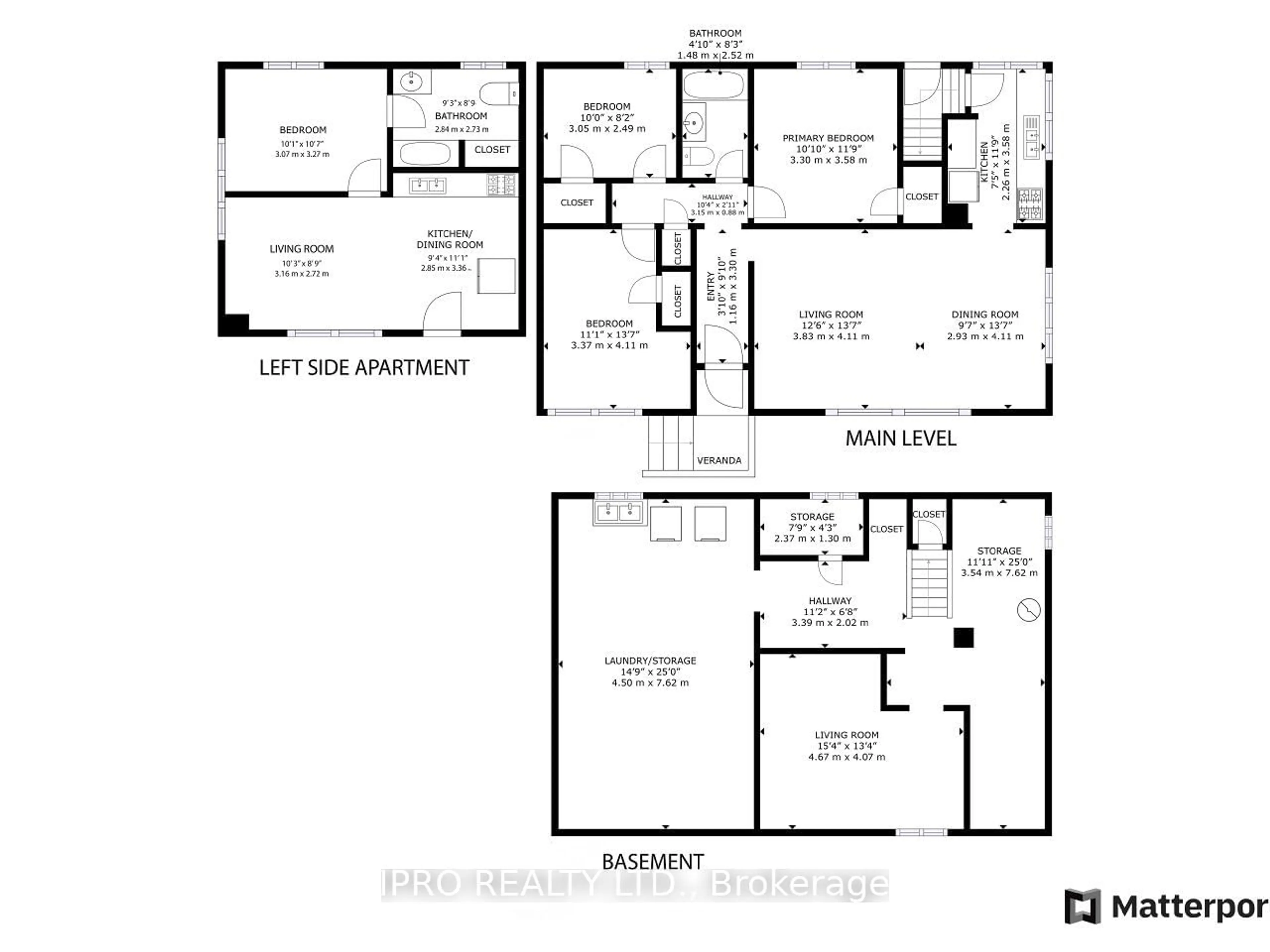 Floor plan for 2407 Old Carriage Rd, Mississauga Ontario L5C 1Y6