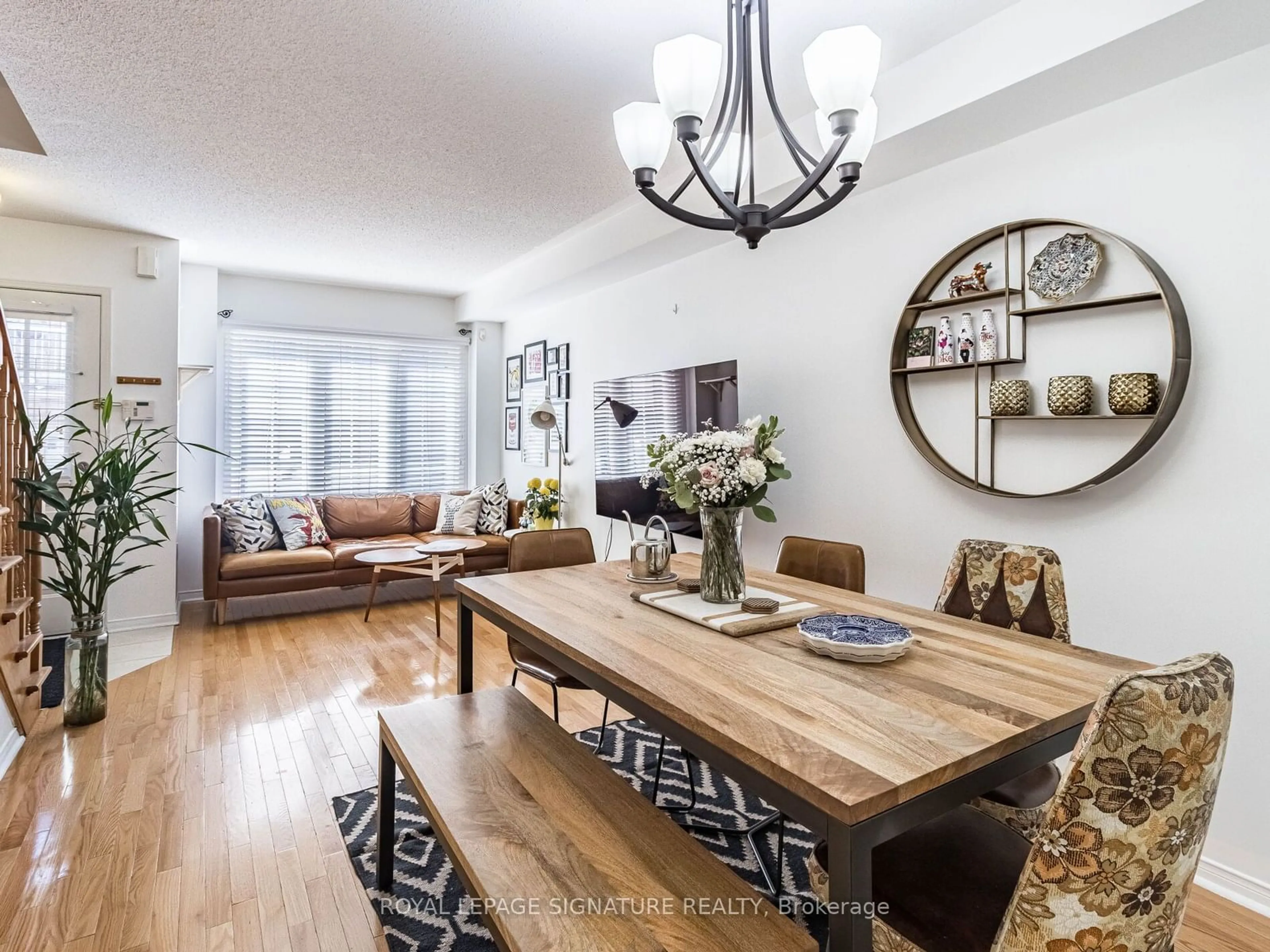 Dining room, wood floors, cottage for 131 Brickworks Lane #BL131, Toronto Ontario M6N 5H8