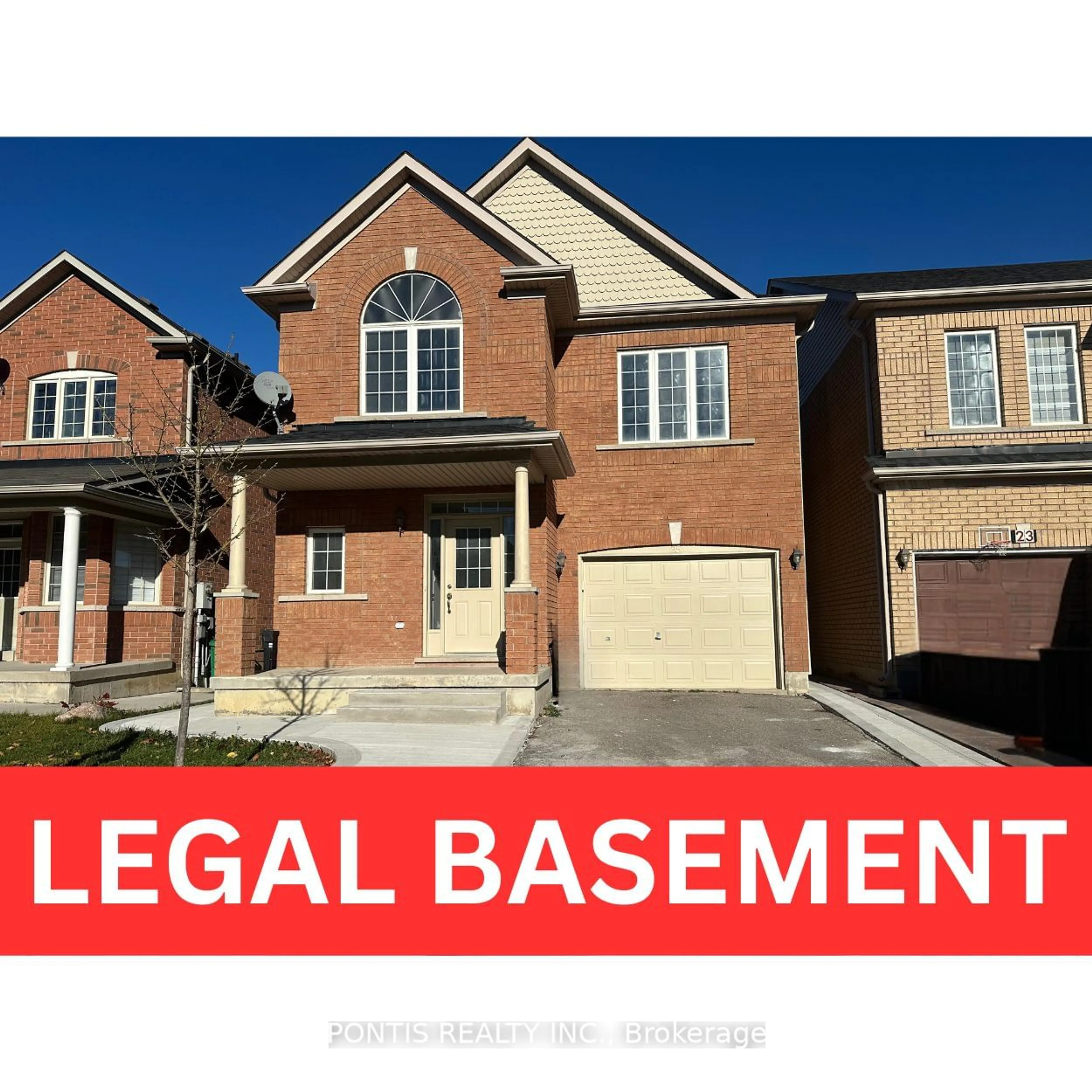 Home with brick exterior material for 25 Frostbite Lane, Brampton Ontario L6R 3L6