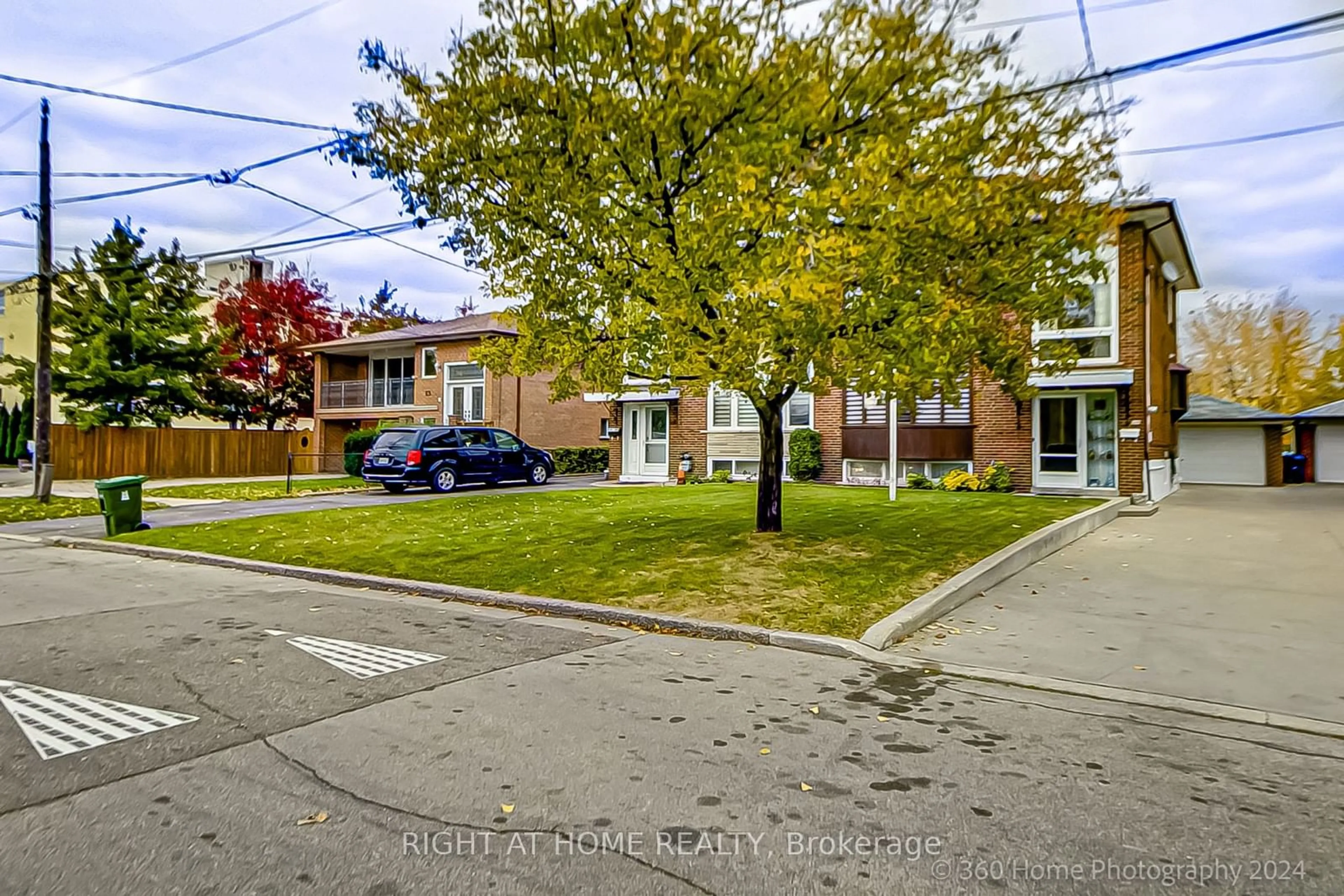 A pic from exterior of the house or condo, the street view for 19 Martini Dr, Toronto Ontario M6M 4X4