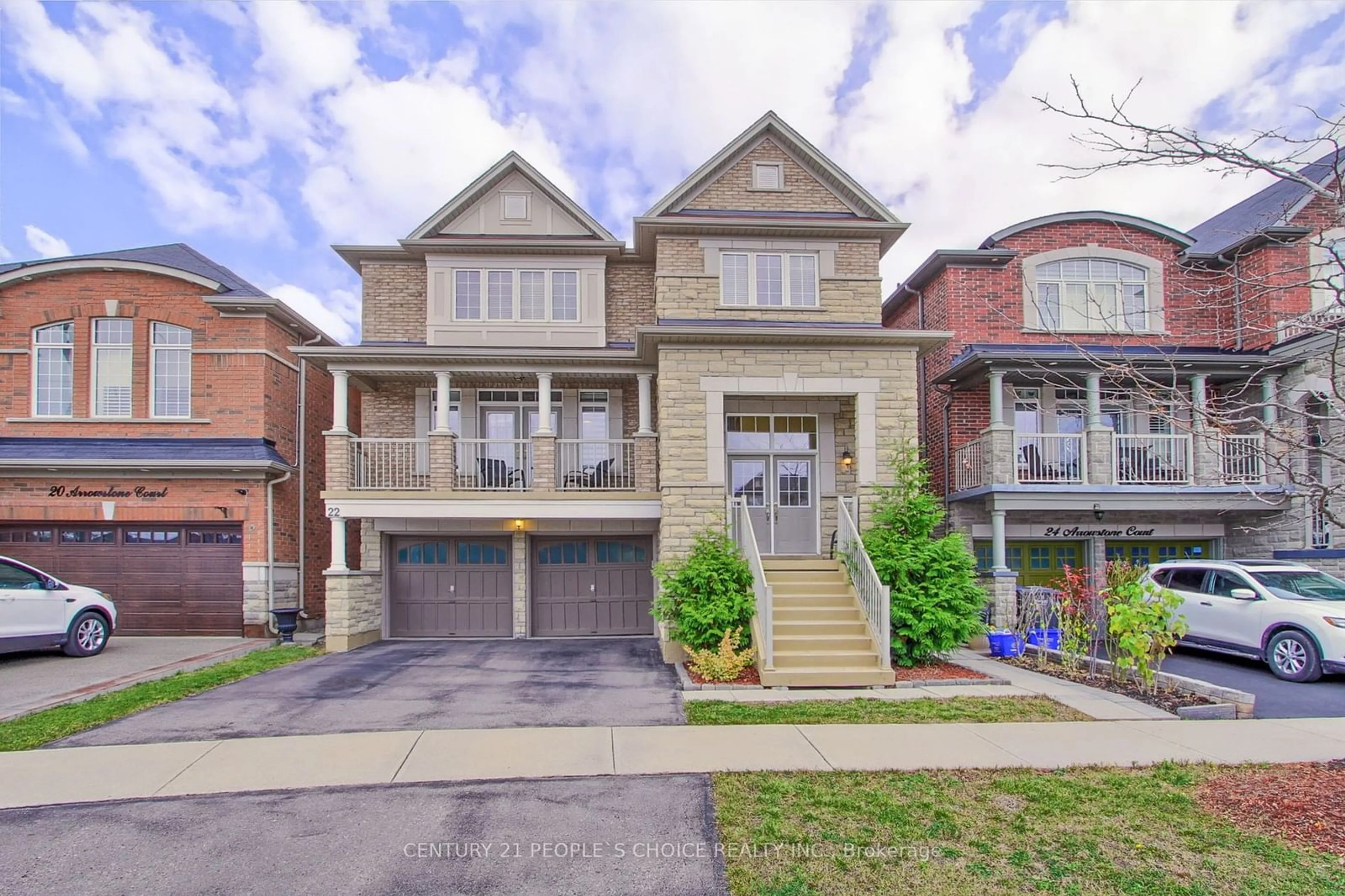 Home with brick exterior material for 22 Arrowstone Crt, Brampton Ontario L6R 0V7