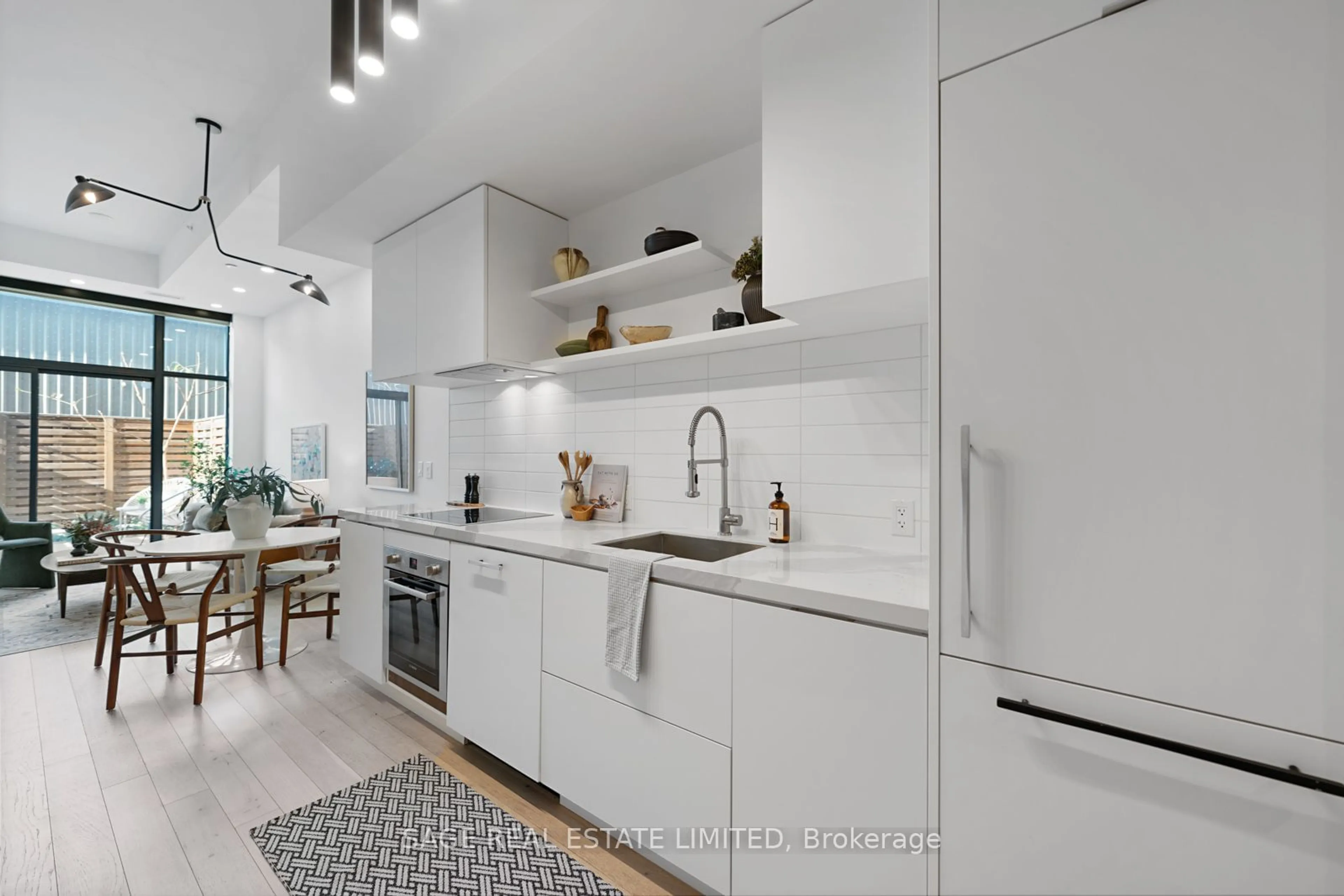 Contemporary kitchen, ceramic floors, cottage for 35 Wabash Ave #121, Toronto Ontario M6R 0A9