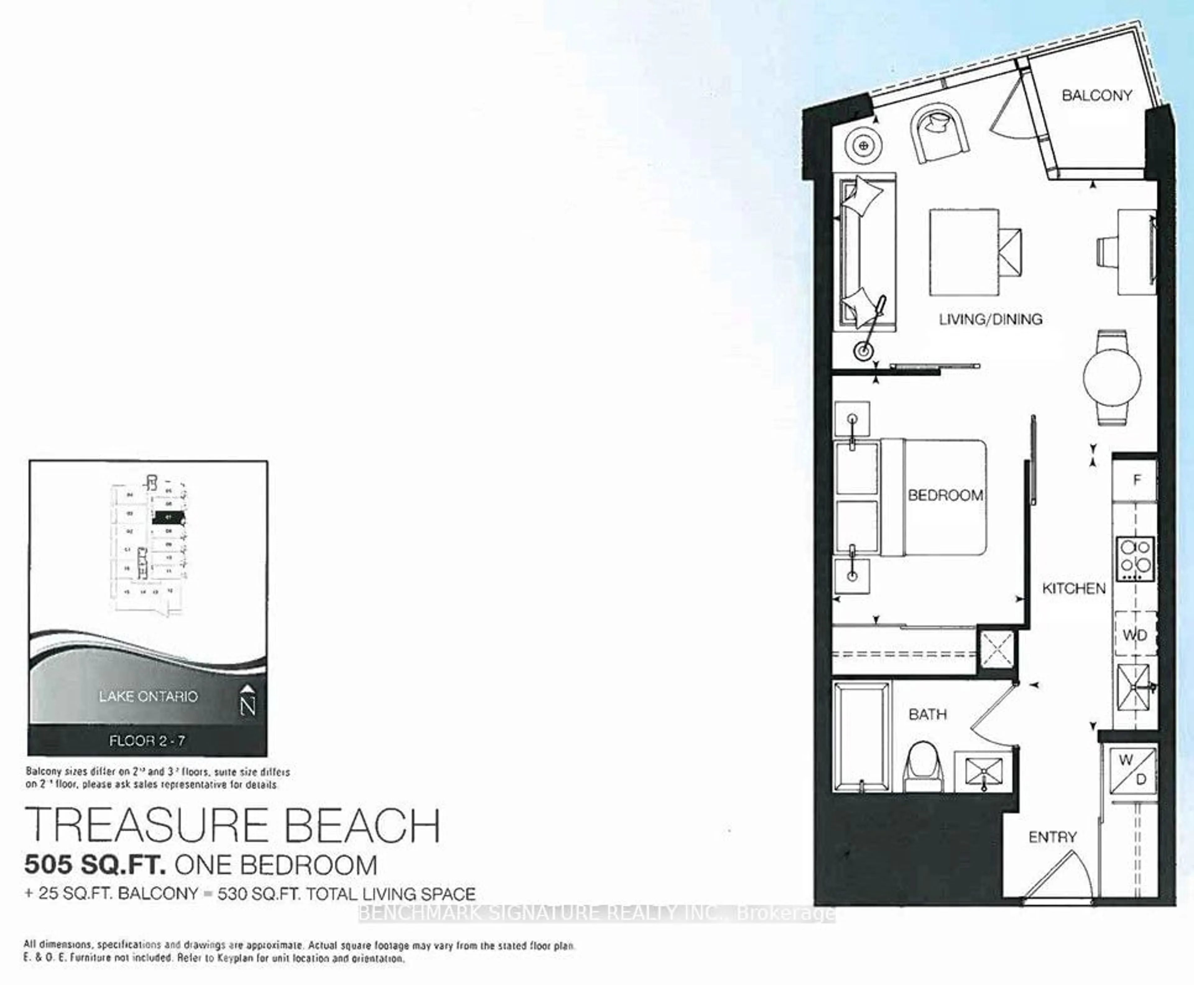 Floor plan for 60 Annie Craig Dr #407, Toronto Ontario M8V 0C5