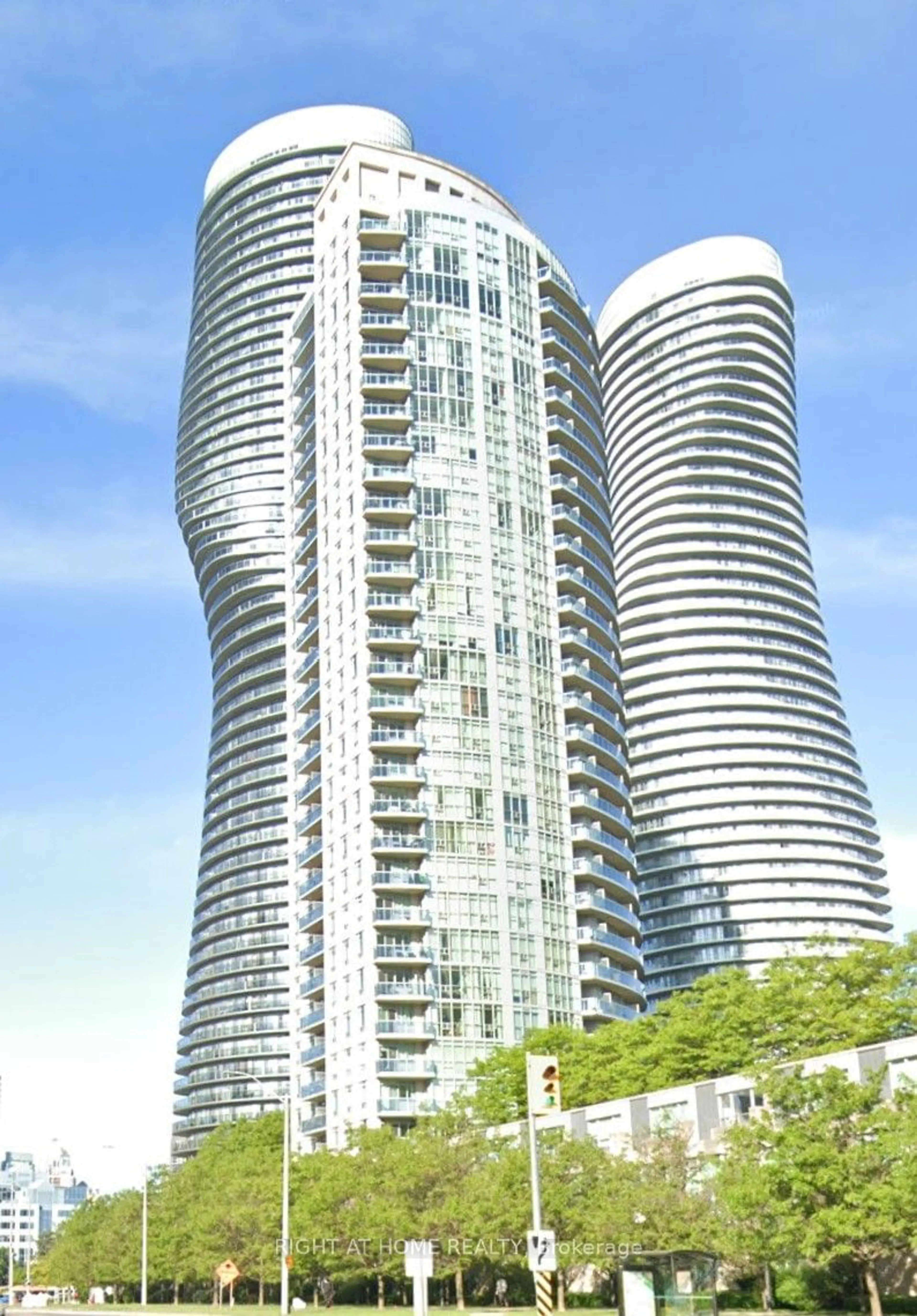 A pic from exterior of the house or condo, the view of city buildings for 70 Absolute Ave #1002, Mississauga Ontario L4Z 0A4