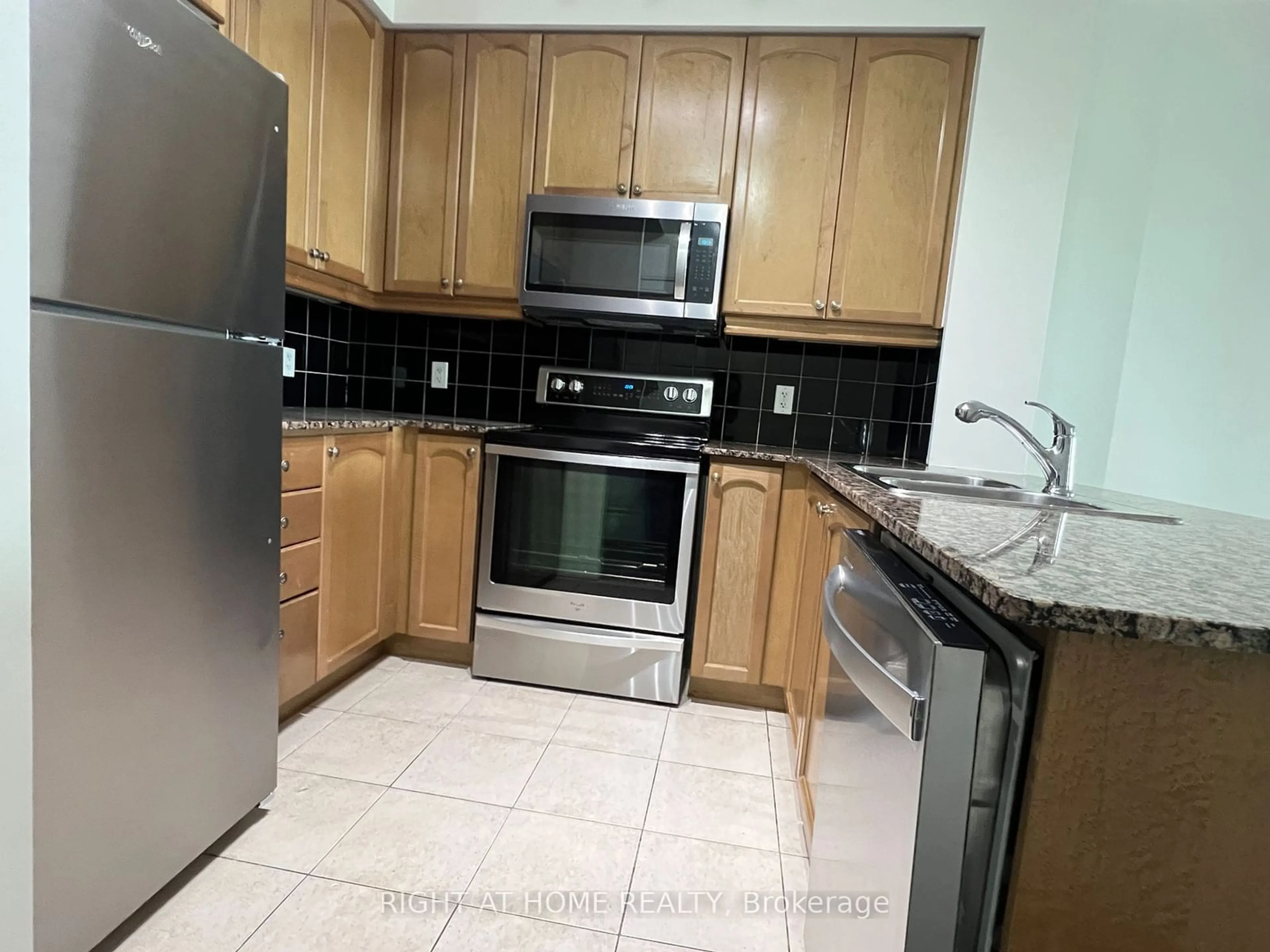 Standard kitchen, ceramic floors for 70 Absolute Ave #1002, Mississauga Ontario L4Z 0A4