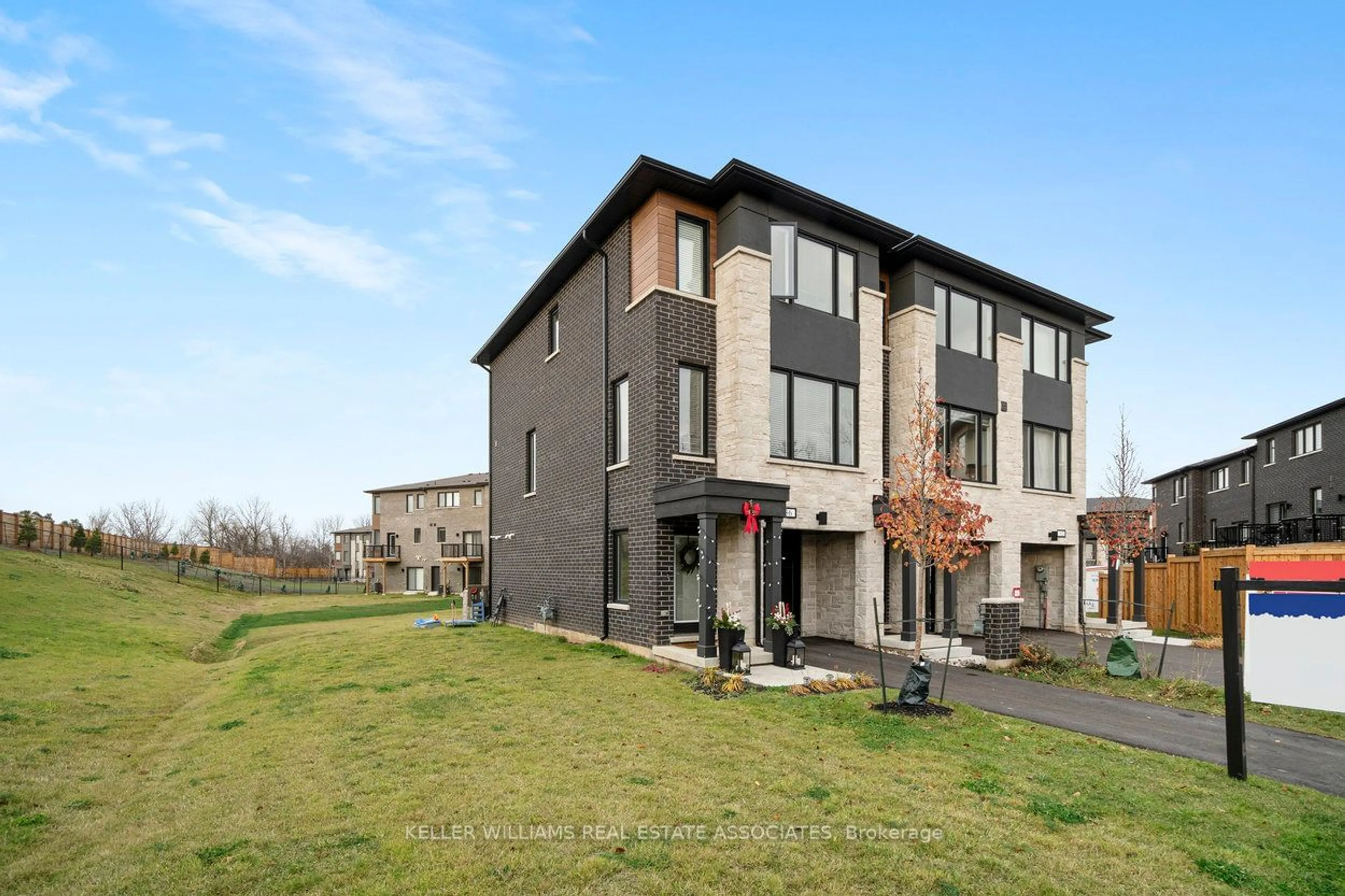 A pic from exterior of the house or condo, the fenced backyard for 36 Briar Crt, Halton Hills Ontario L7G 0P6