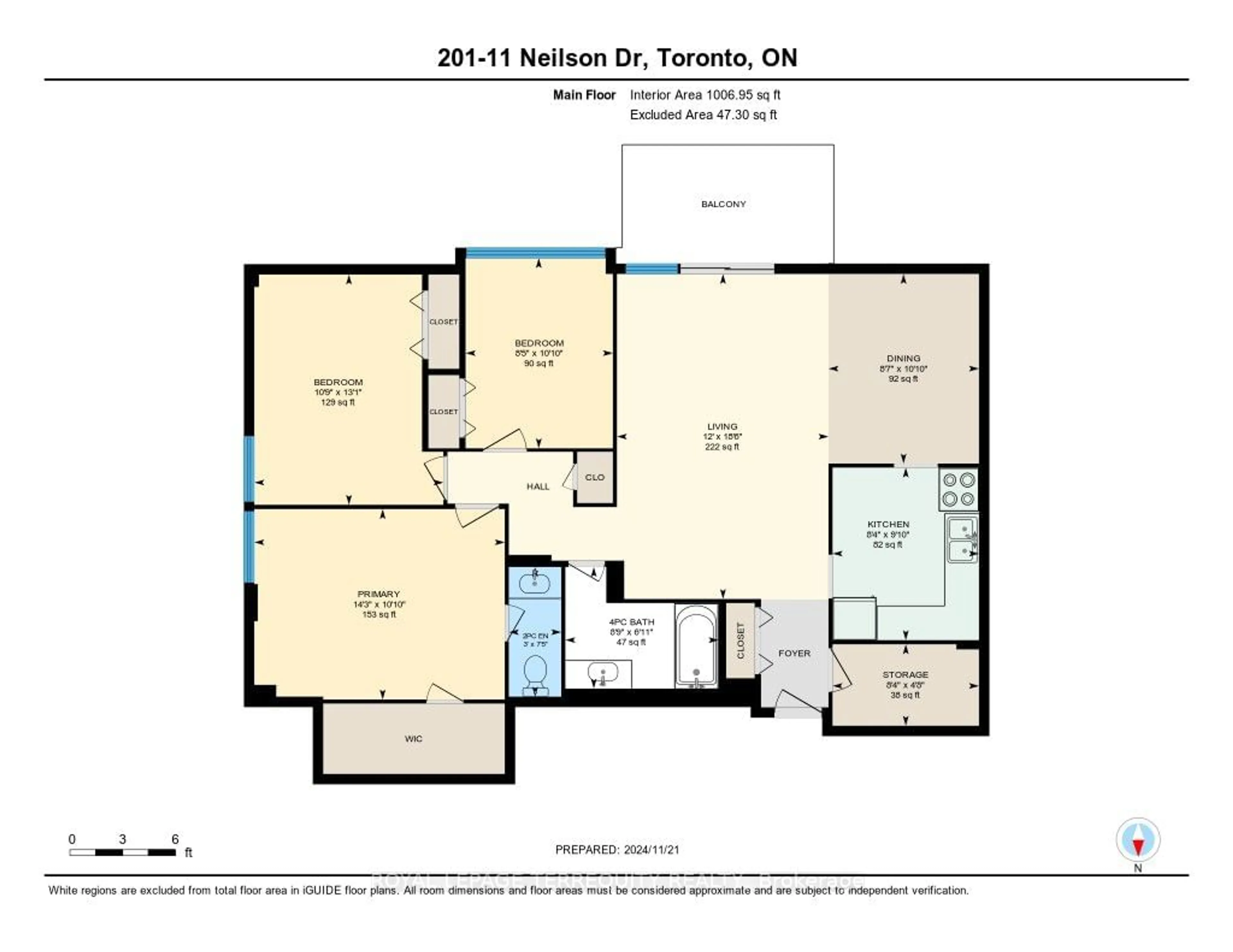 Floor plan for 11 Neilson Dr #201, Toronto Ontario M9C 1V4