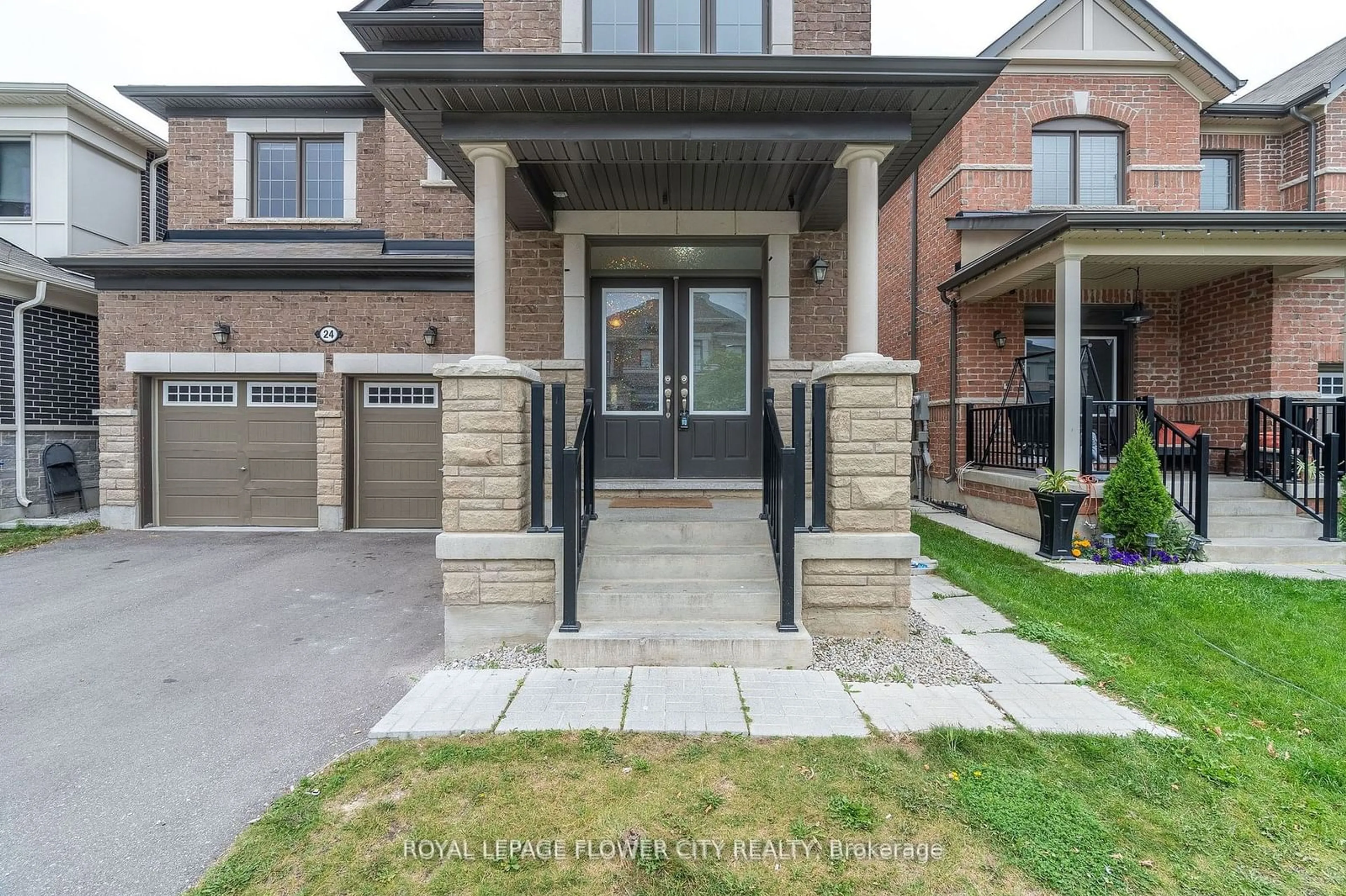 Home with brick exterior material for 24 Herrick Dr, Brampton Ontario L7A 5G2