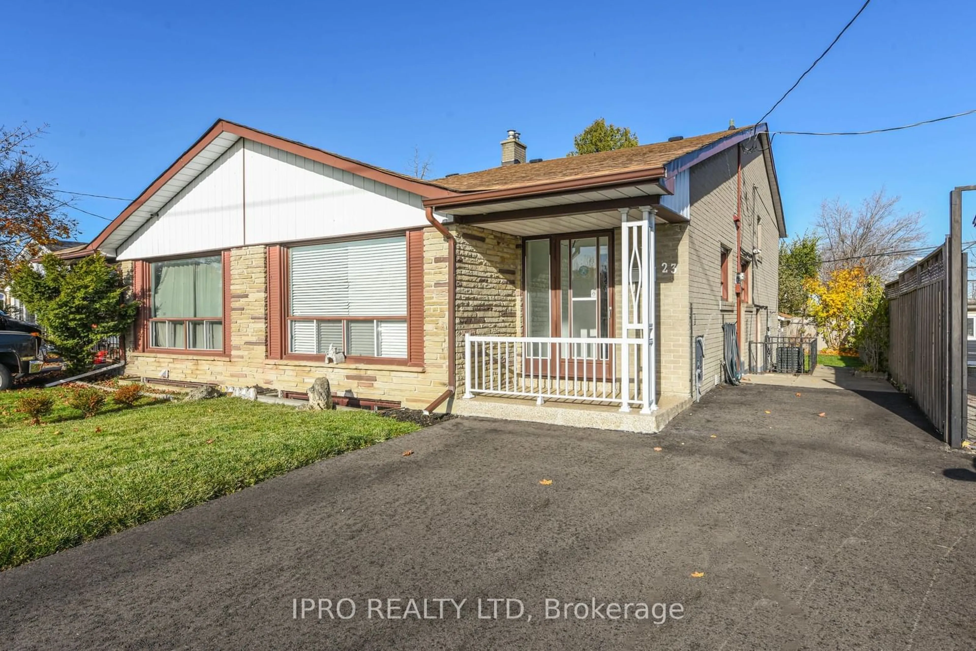 Frontside or backside of a home, the street view for 23 Benton St, Brampton Ontario L6W 3B8