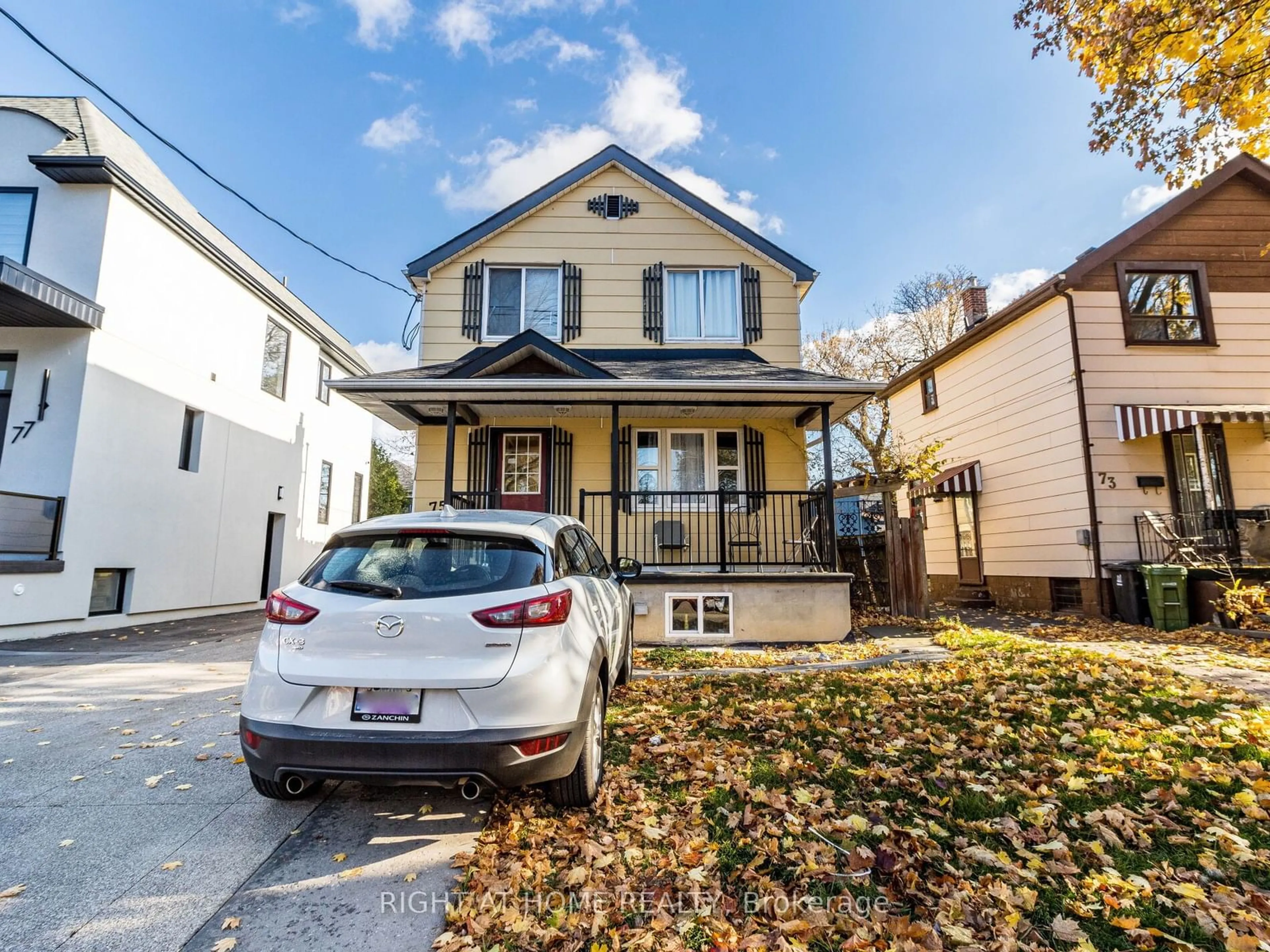 Frontside or backside of a home, the street view for 75 Seventeenth St, Toronto Ontario M8V 3K5