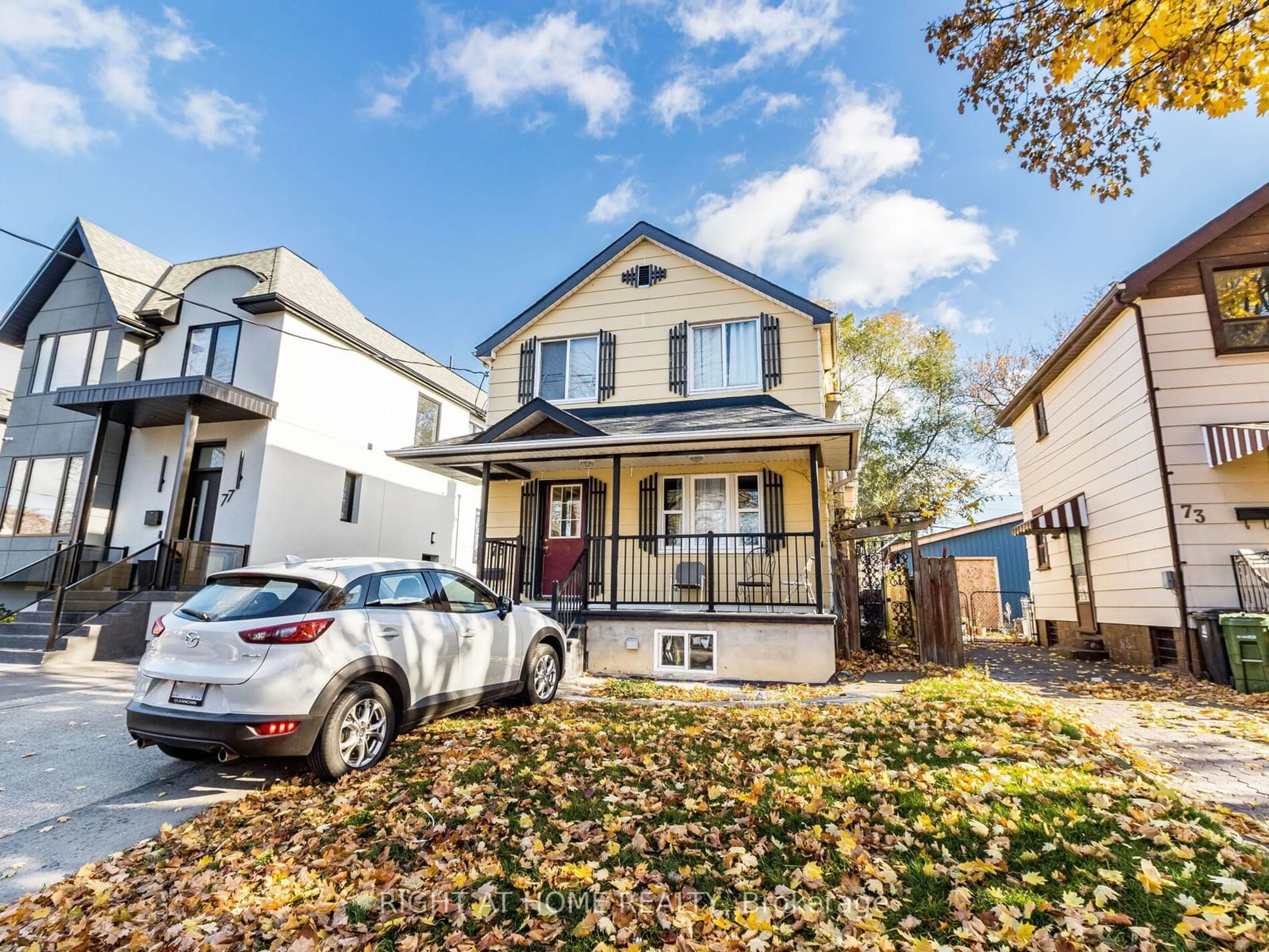 Frontside or backside of a home, the street view for 75 Seventeenth St, Toronto Ontario M8V 3K5