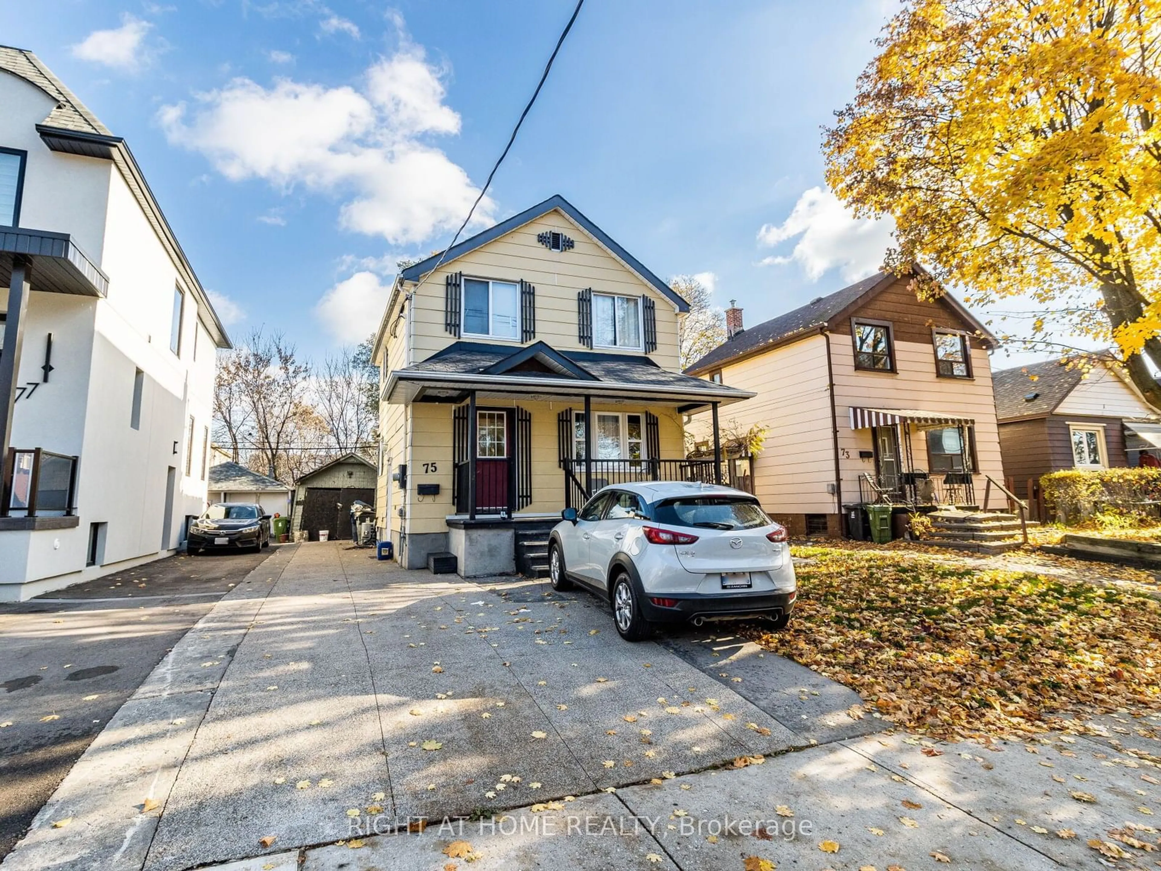 Frontside or backside of a home, the street view for 75 Seventeenth St, Toronto Ontario M8V 3K5