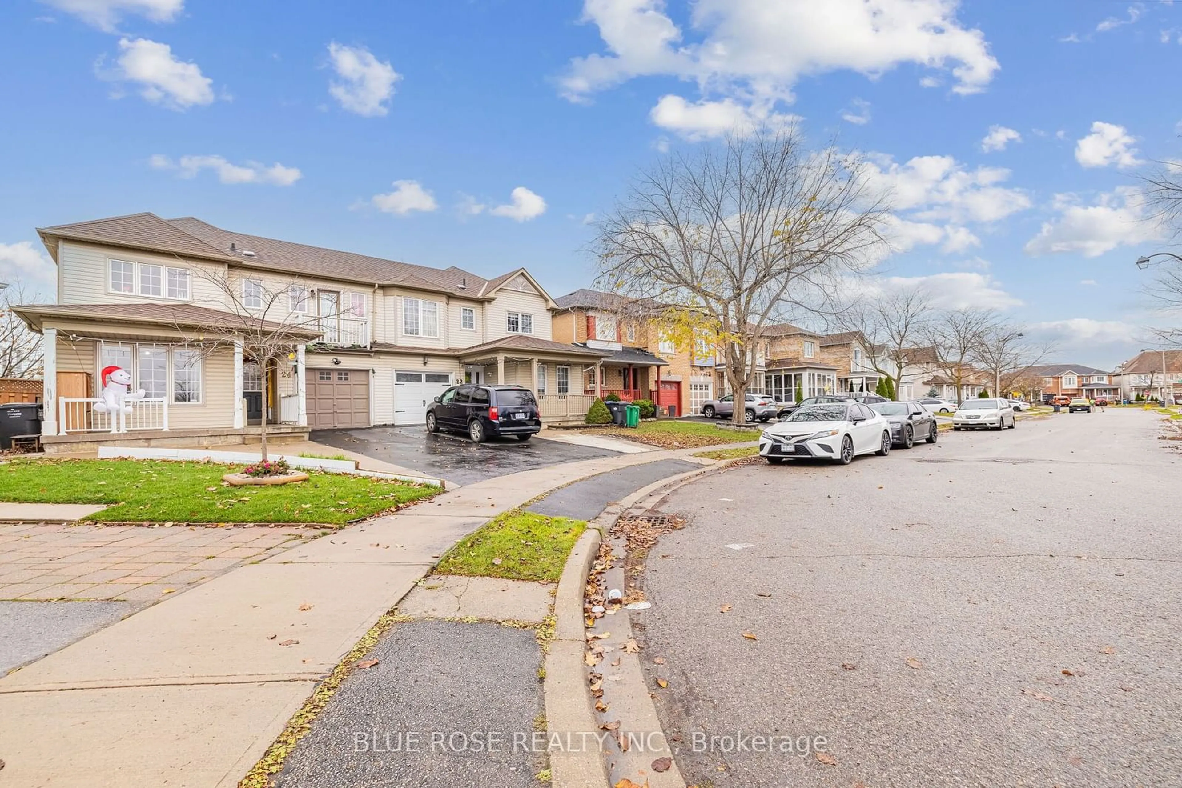 A pic from exterior of the house or condo, the street view for 24 Seaside Circ, Brampton Ontario L6R 2G7