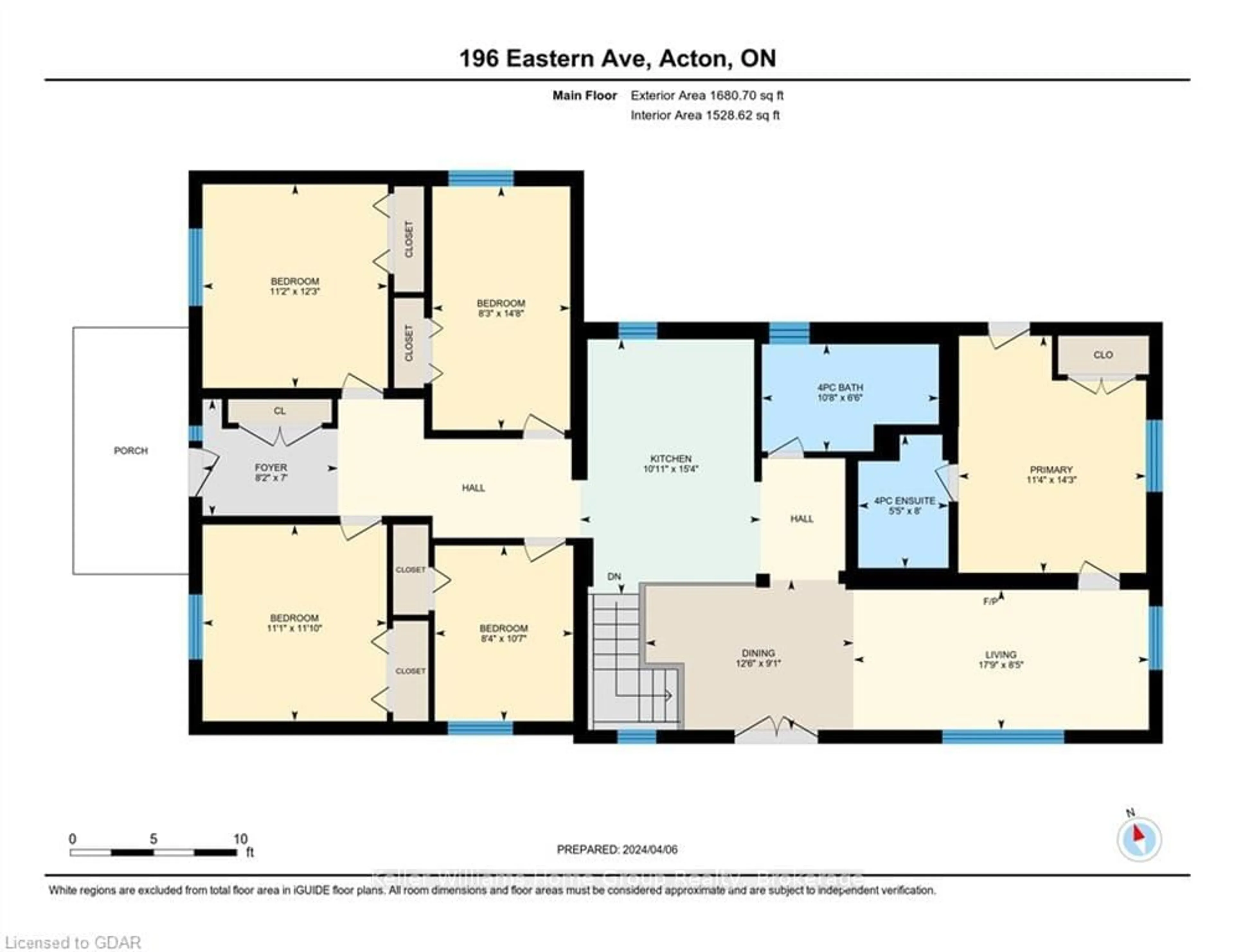 Floor plan for 196 EASTERN Ave, Halton Hills Ontario L7J 2E7