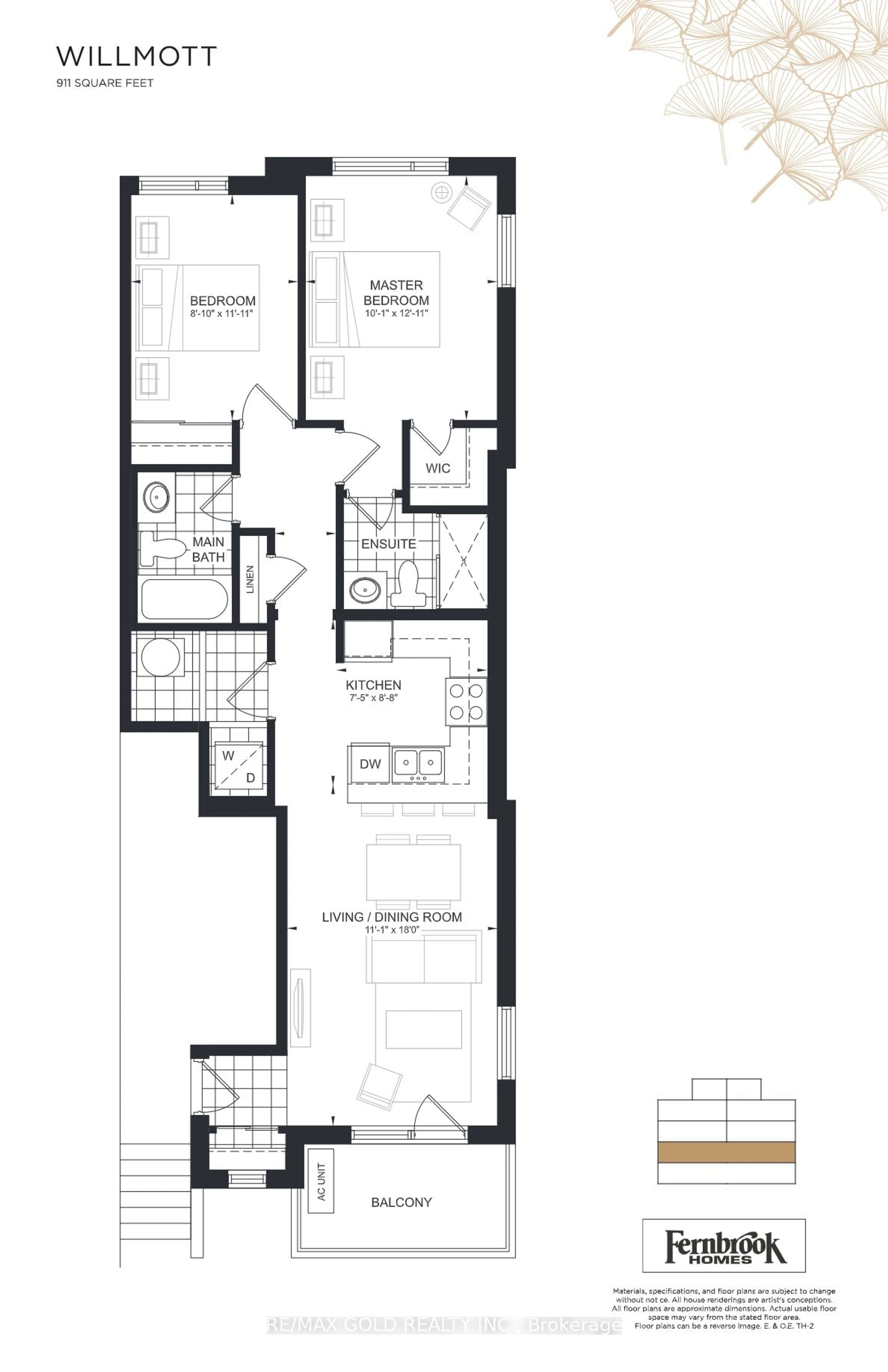 Floor plan for 8175 Britannia Rd #906, Milton Ontario L9T 7E7