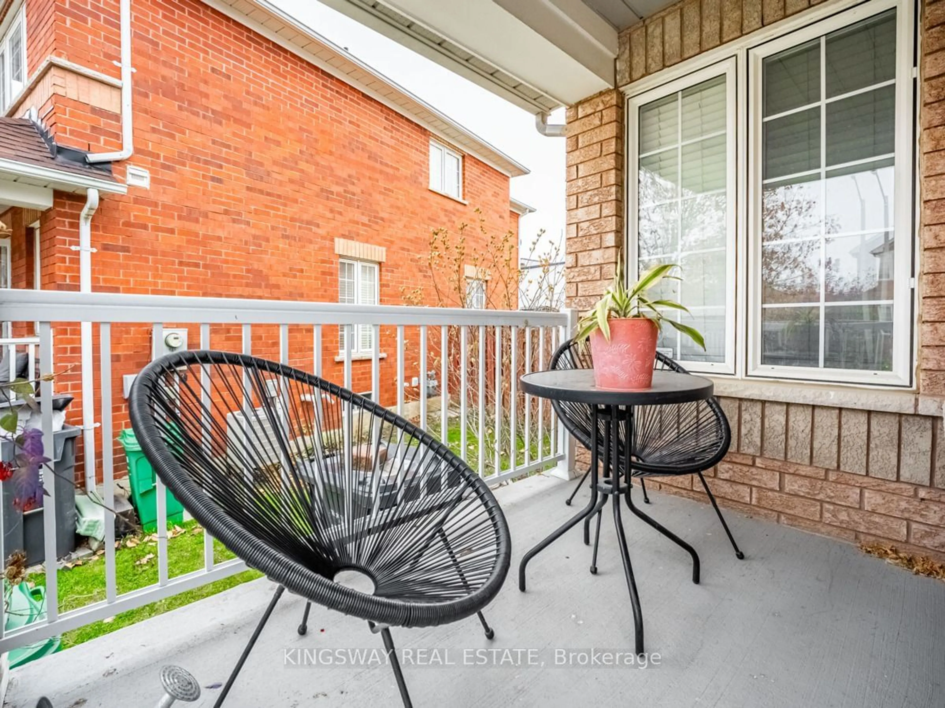 Patio, the fenced backyard for 12 Bramcedar Cres, Brampton Ontario L7A 1T1