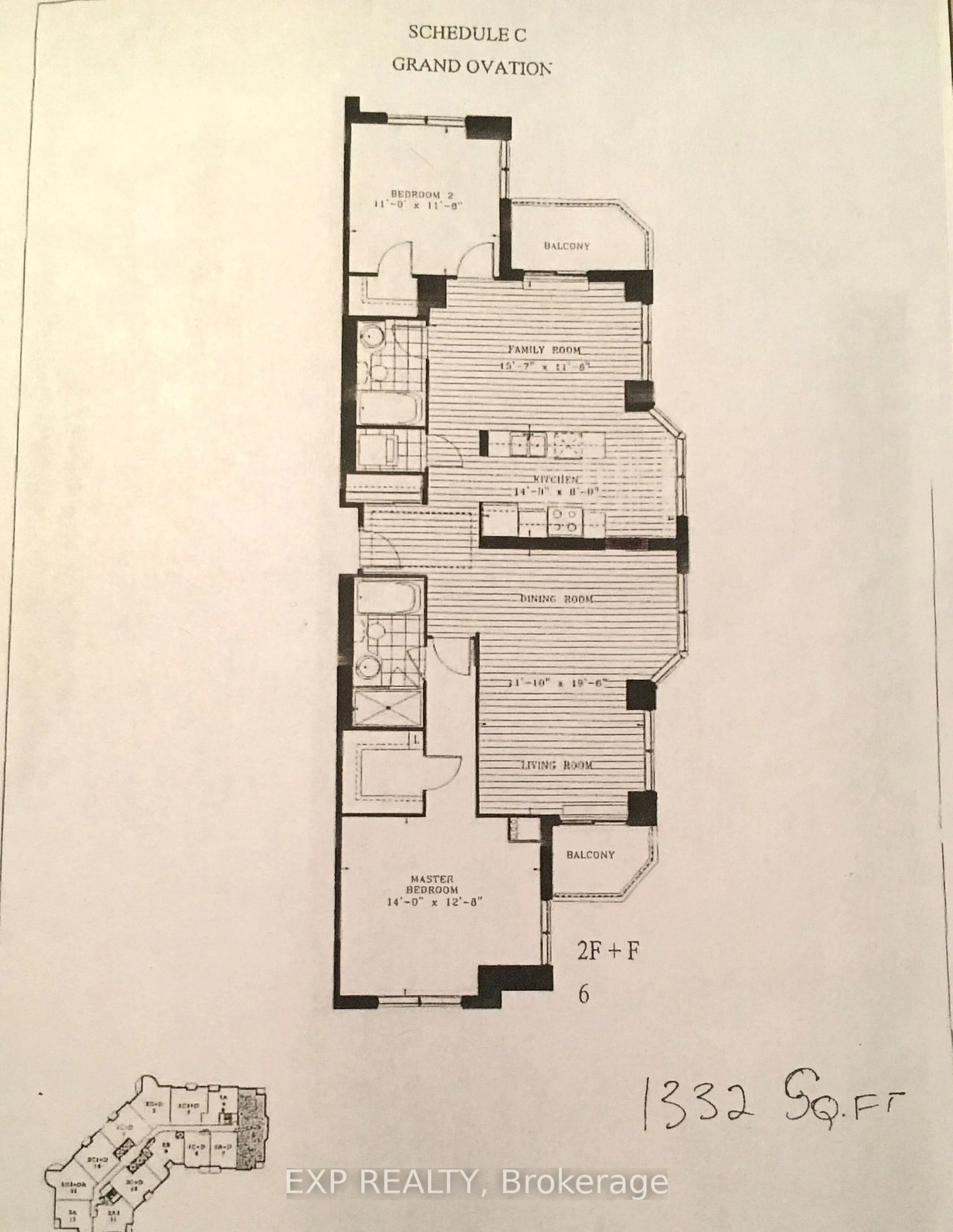 Floor plan for 310 Burnhamthorpe Rd #2906, Mississauga Ontario L5B 4P9