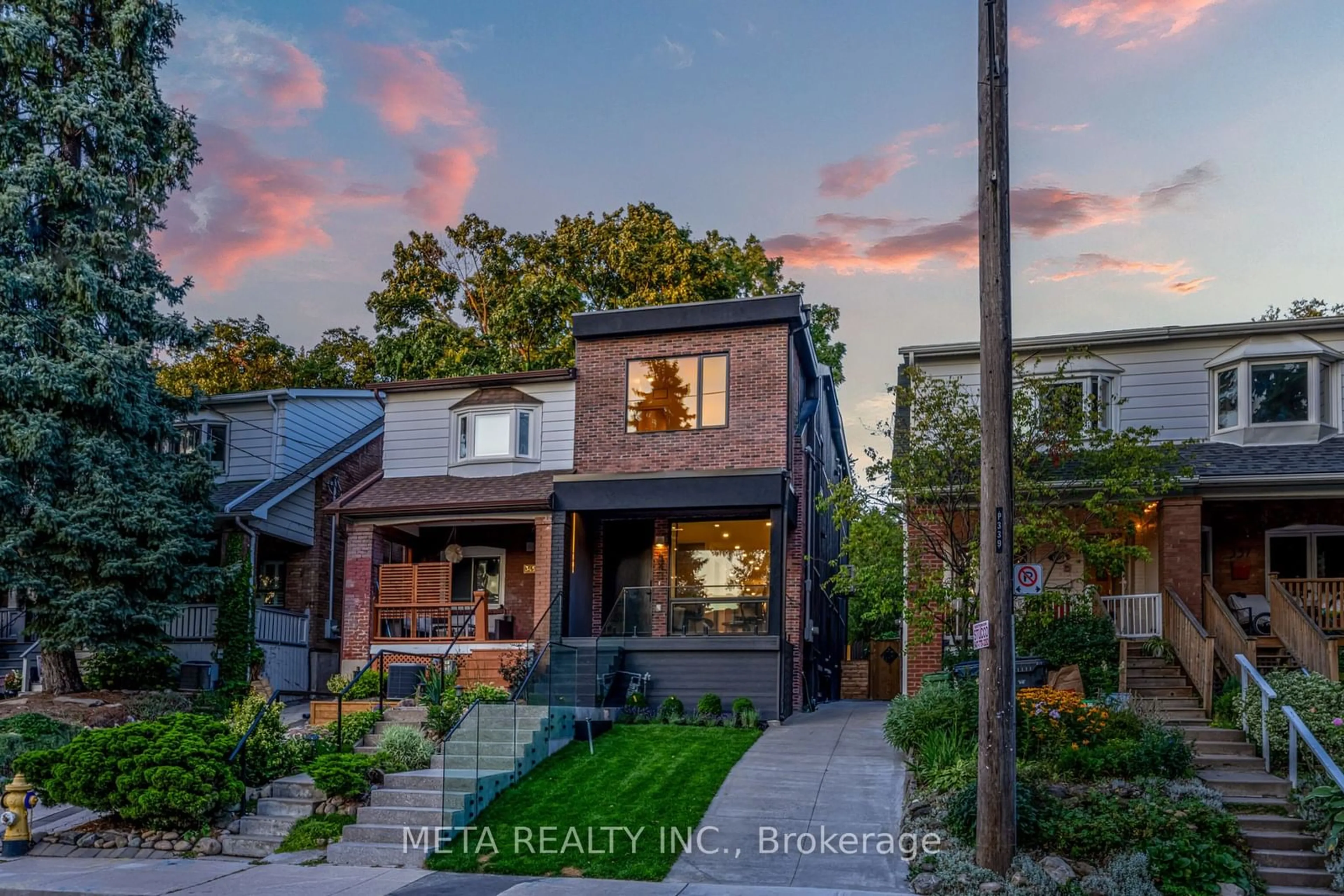 Frontside or backside of a home, the fenced backyard for 343 Indian Grve, Toronto Ontario M6P 2H6