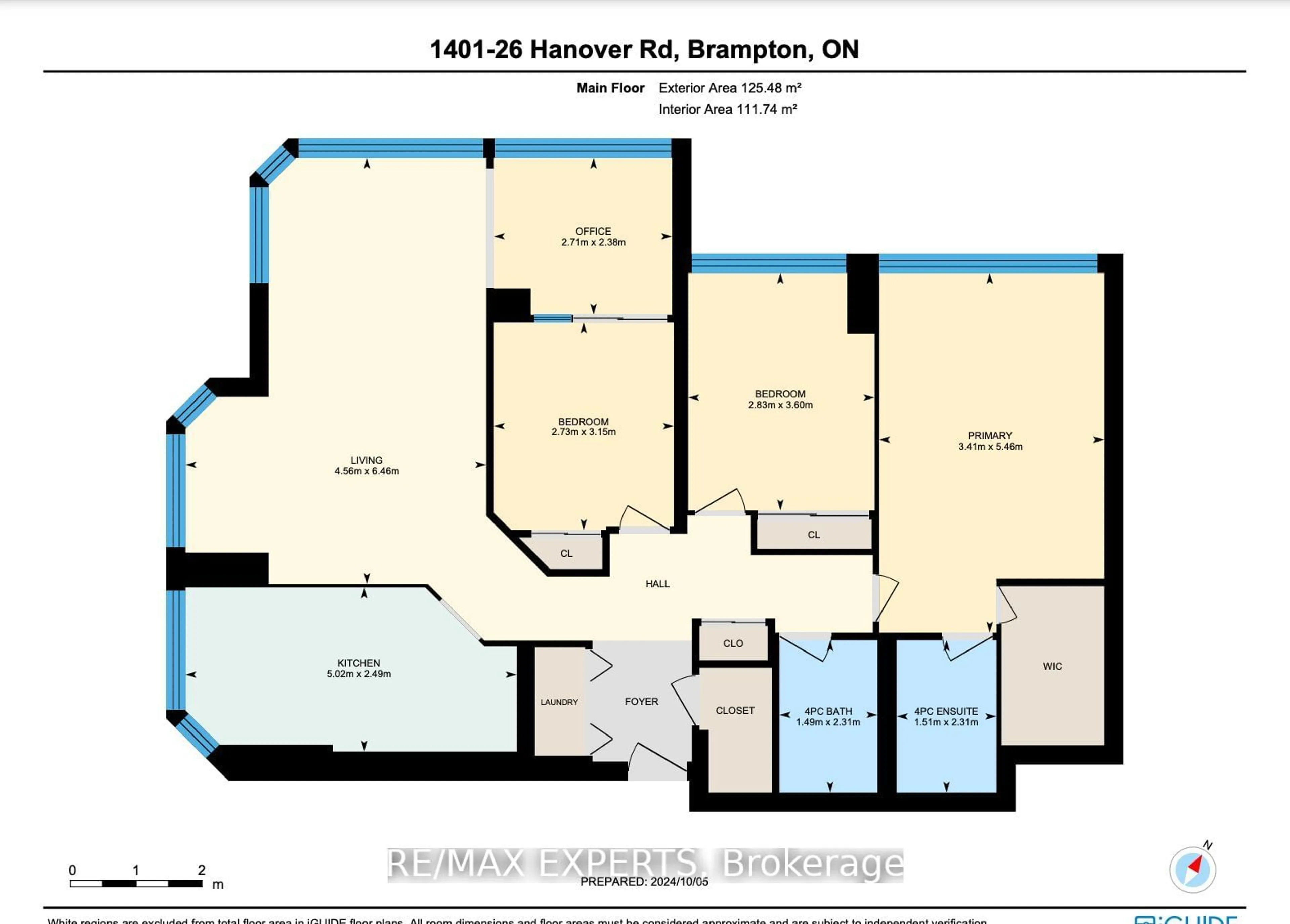 Floor plan for 26 Hanover Rd #1401, Brampton Ontario L6S 4T2