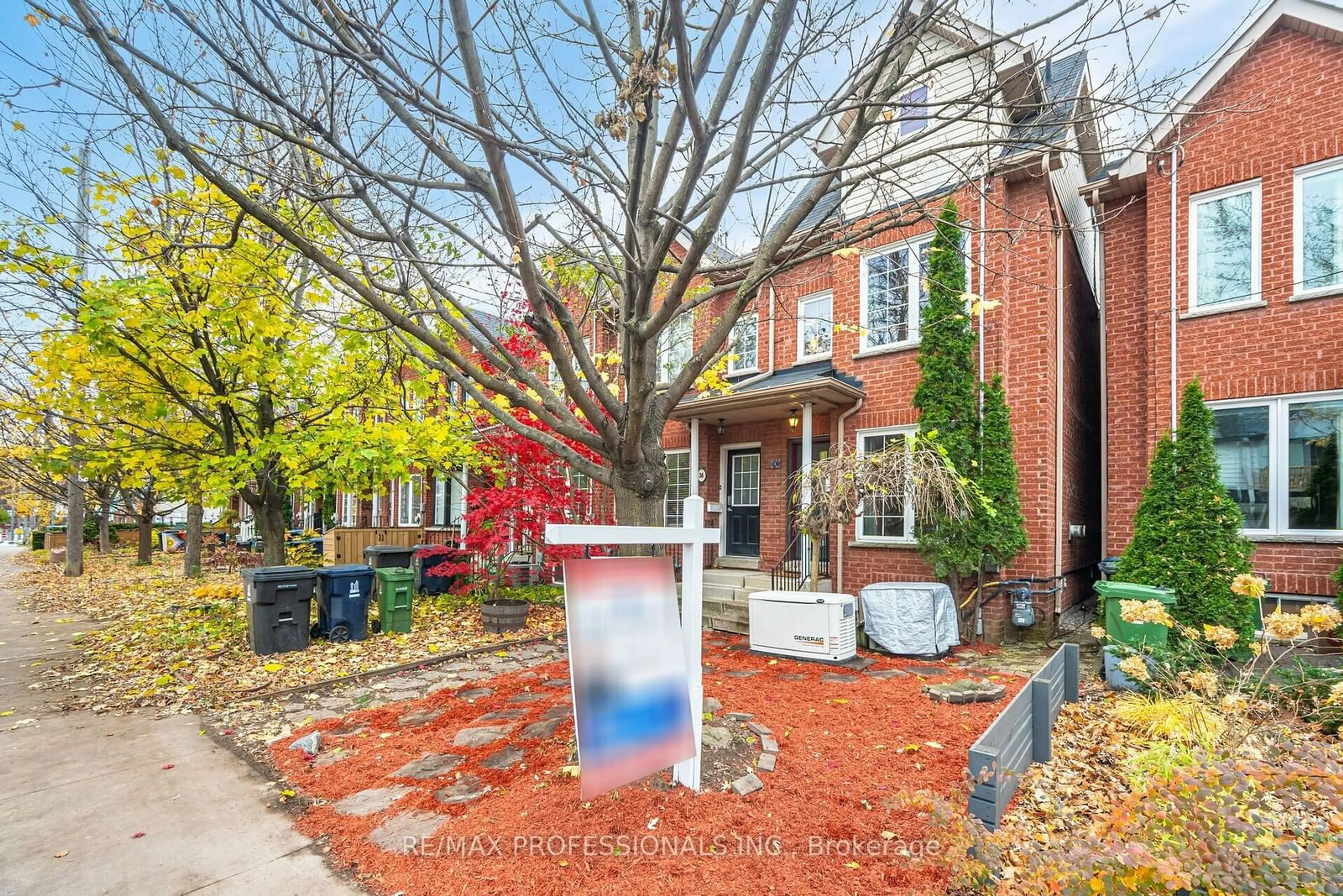 Home with brick exterior material for 38 Osler St, Toronto Ontario M6P 4A2