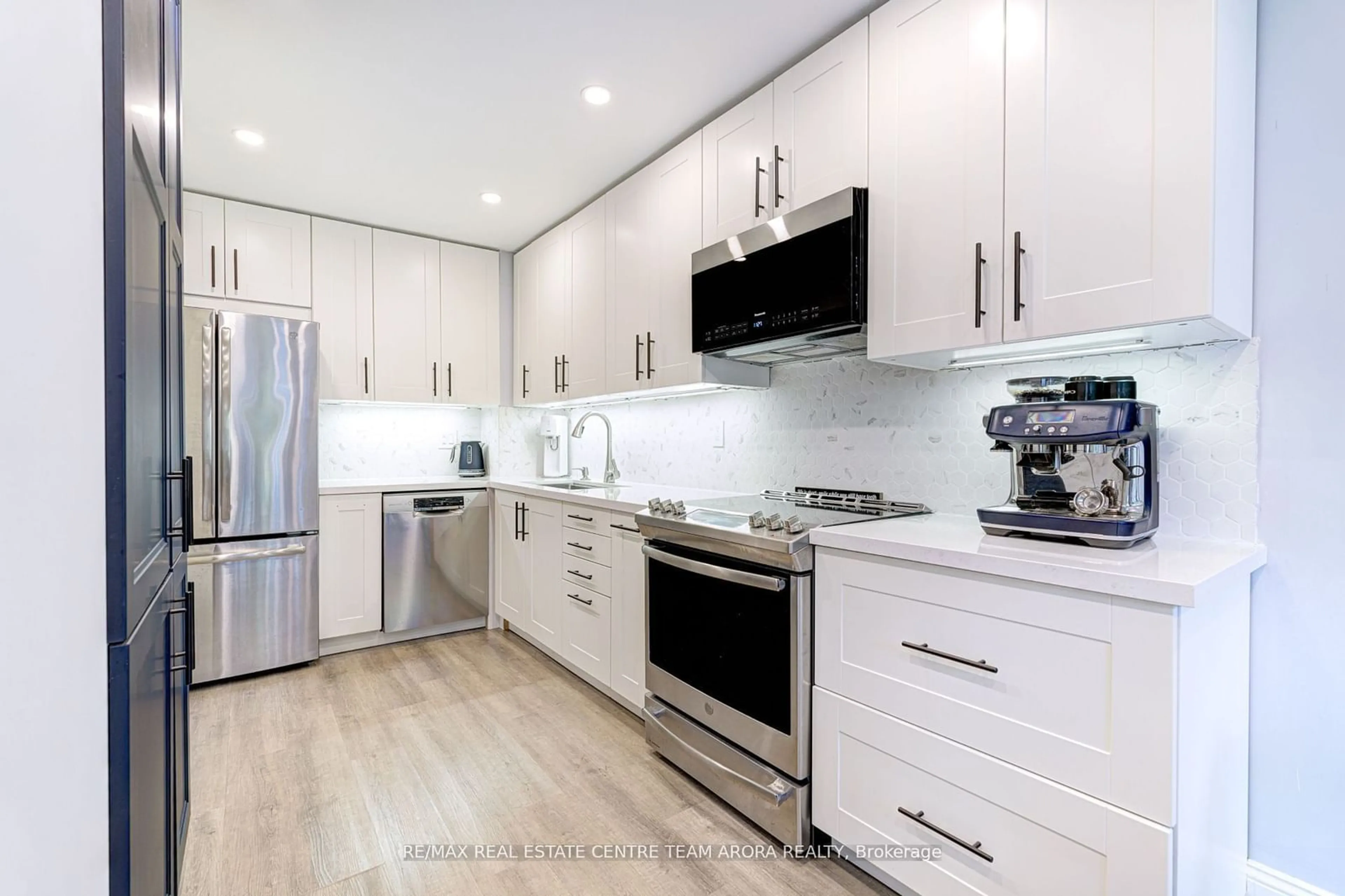 Contemporary kitchen, wood floors for 284 Rimmington Dr, Oakville Ontario L6H 3N5