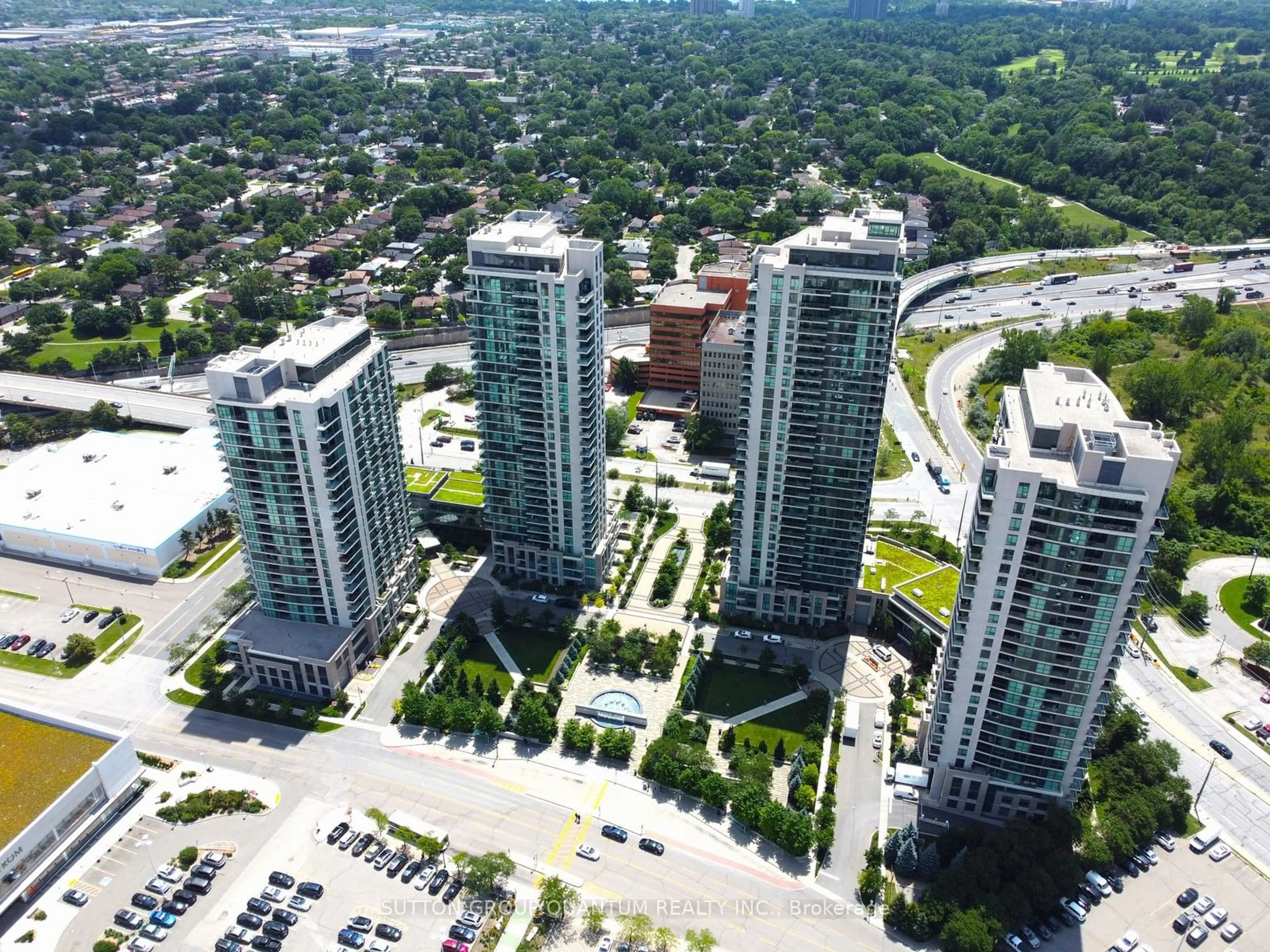 A pic from exterior of the house or condo, the view of city buildings for 235 Sherway Gardens Rd #PH208, Toronto Ontario M9C 0A2