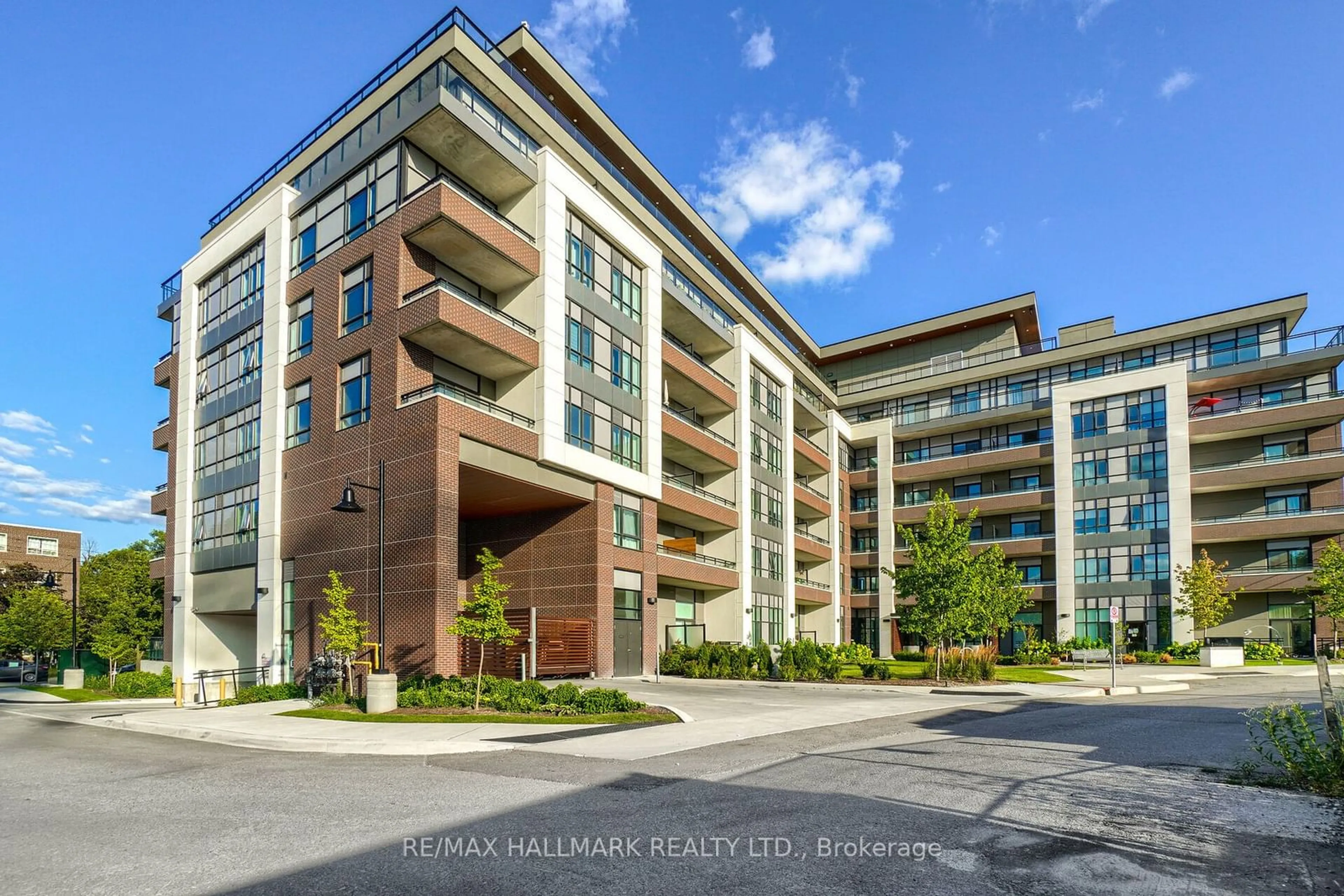 A pic from exterior of the house or condo, the front or back of building for 1 Neighbourhood Lane #502, Toronto Ontario M8Y 0C2