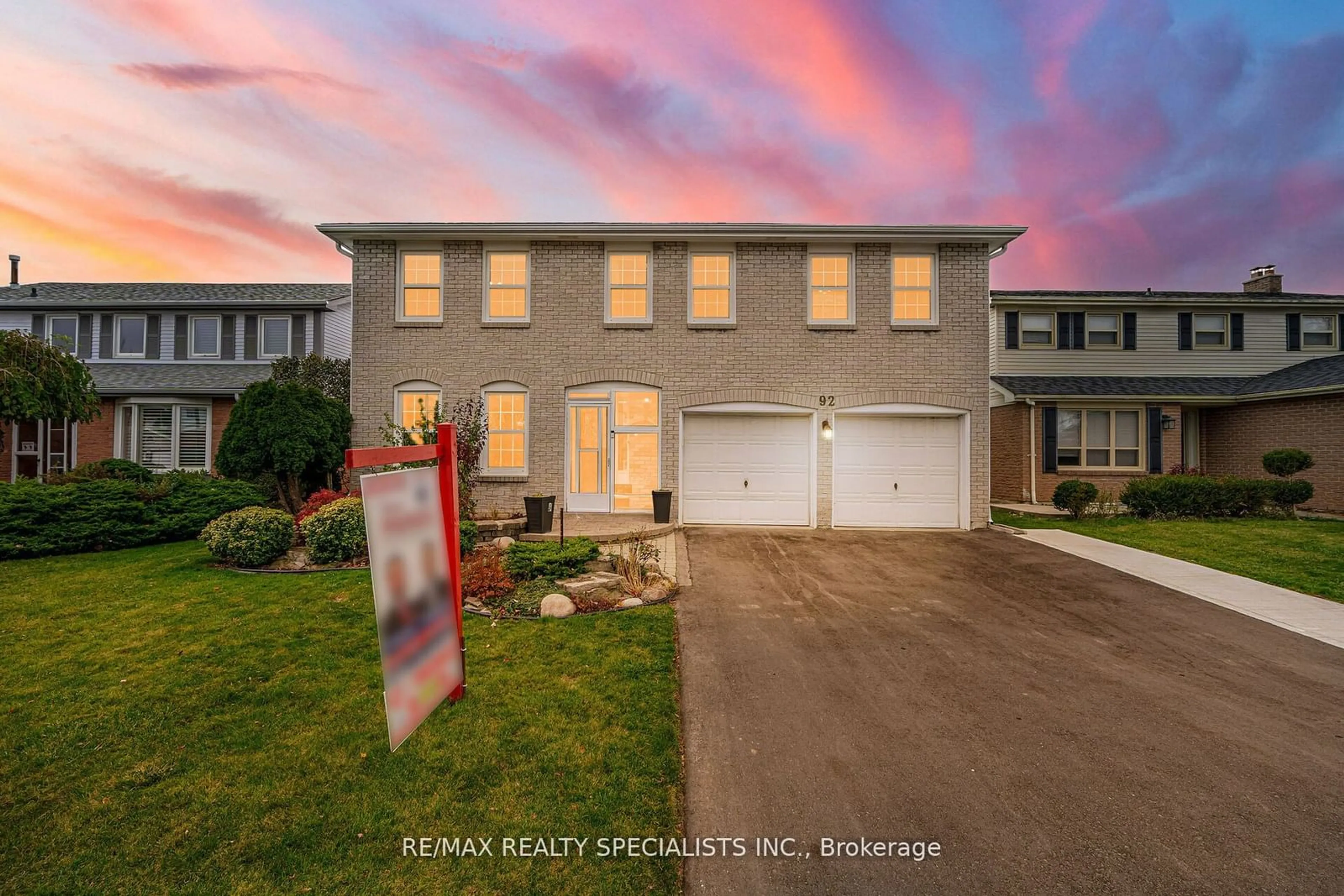 A pic from exterior of the house or condo, the fenced backyard for 92 Mikado Cres, Brampton Ontario L6S 3R7