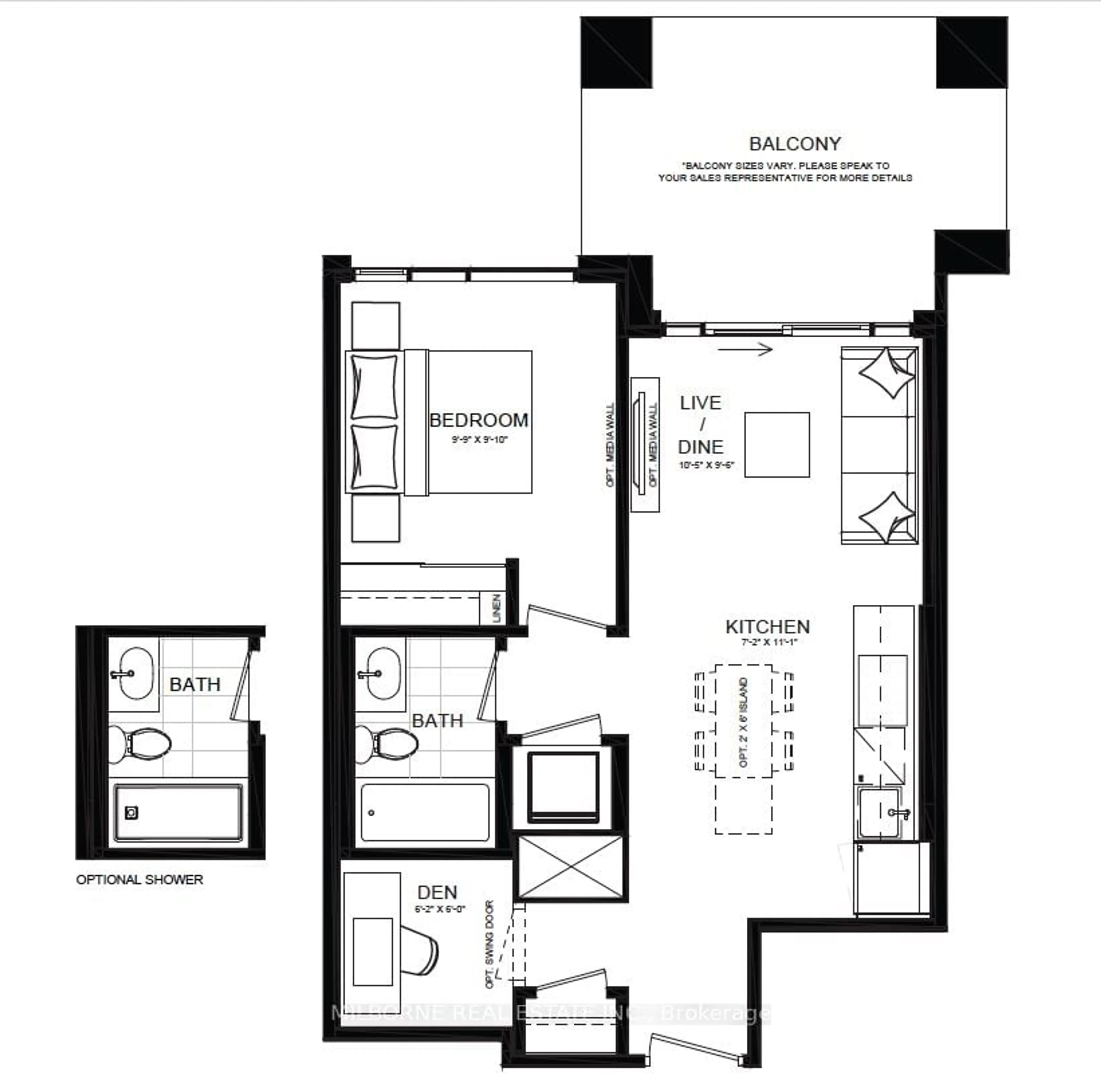 Floor plan for 760 Whitlock Ave #810, Milton Ontario L9E 1S9