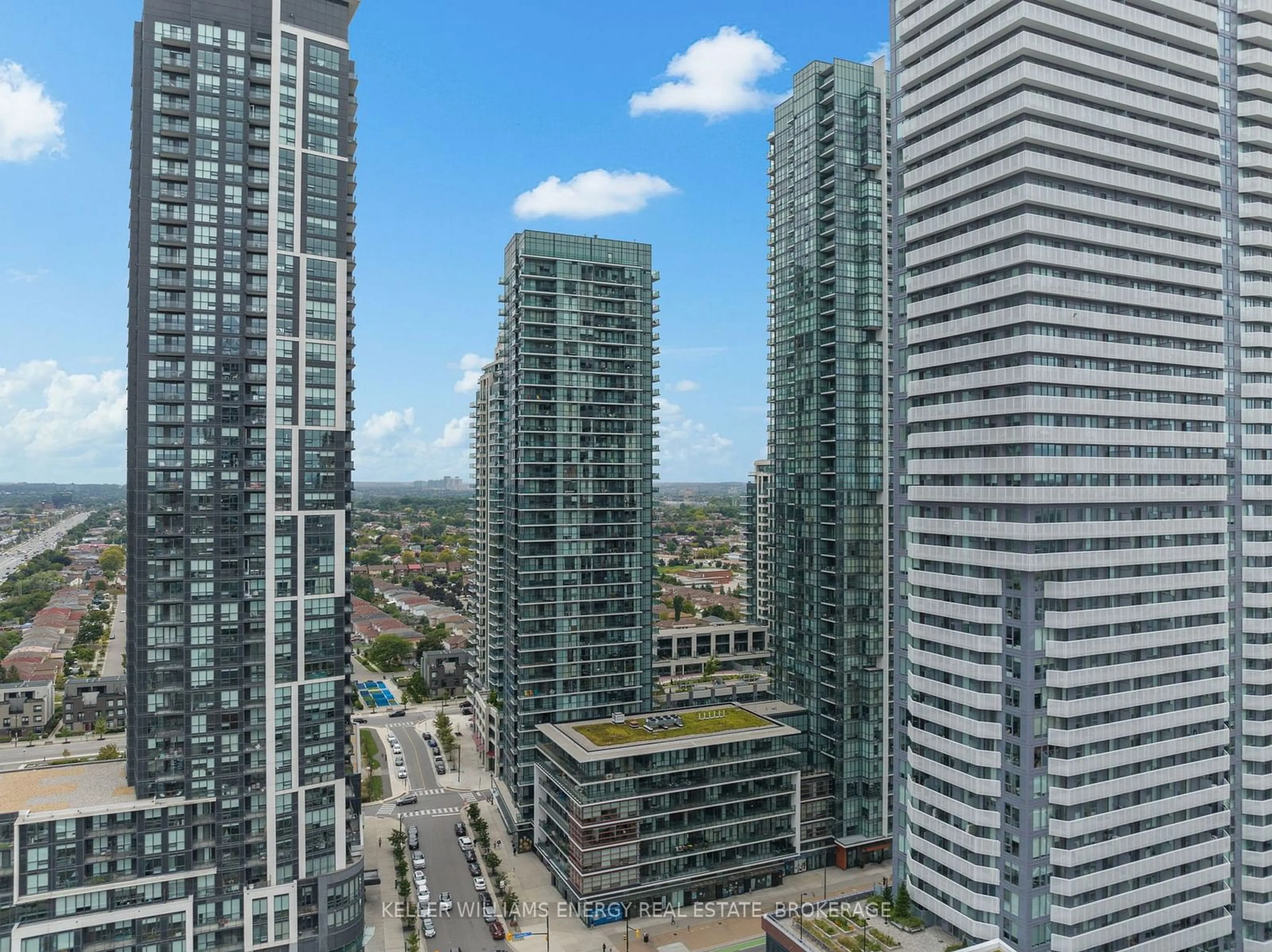 A pic from exterior of the house or condo, the view of city buildings for 4065 Brickstone Mews #3202, Mississauga Ontario L5B 0G3