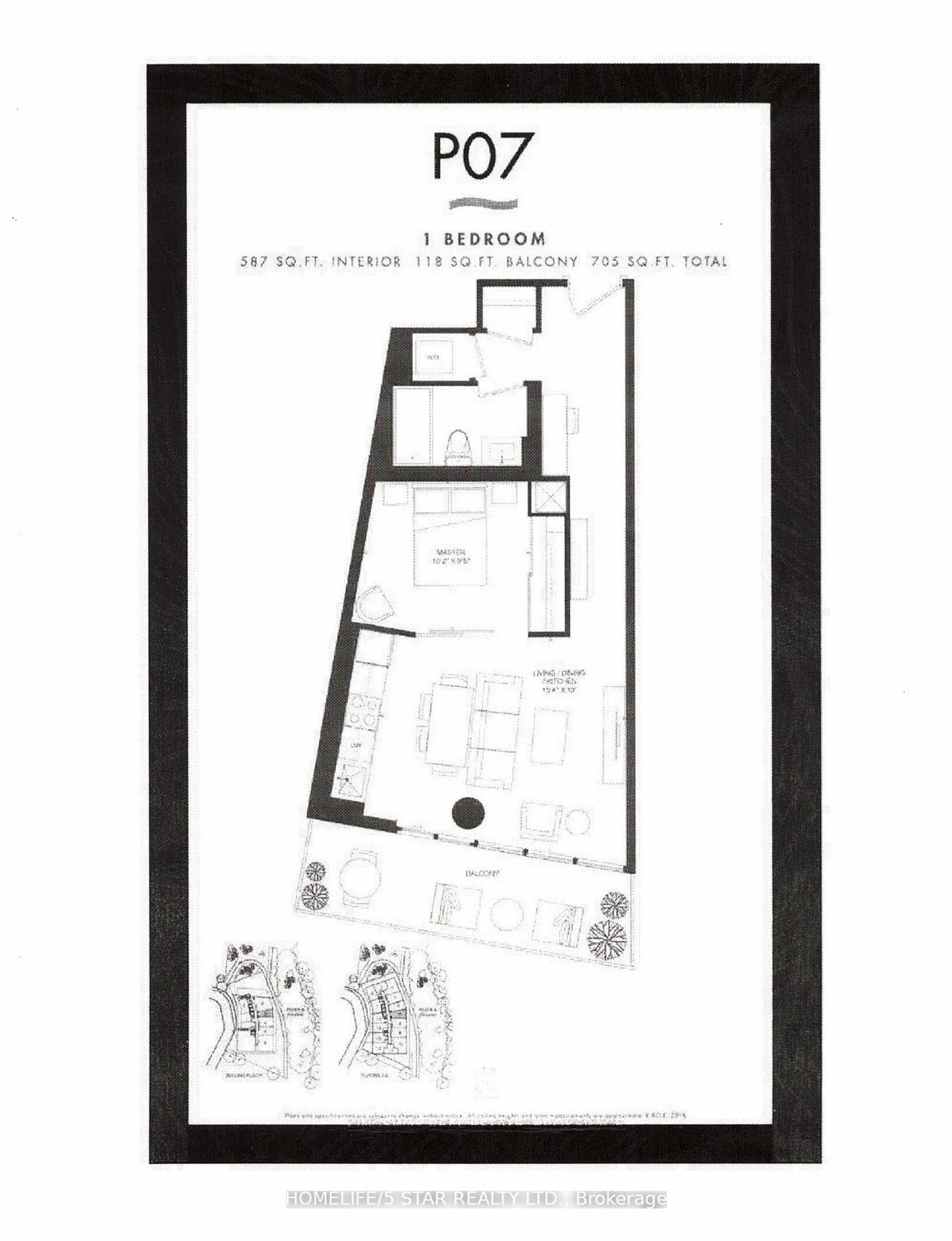 Floor plan for 20 BRIN Dr #507, Toronto Ontario M8X 0B2