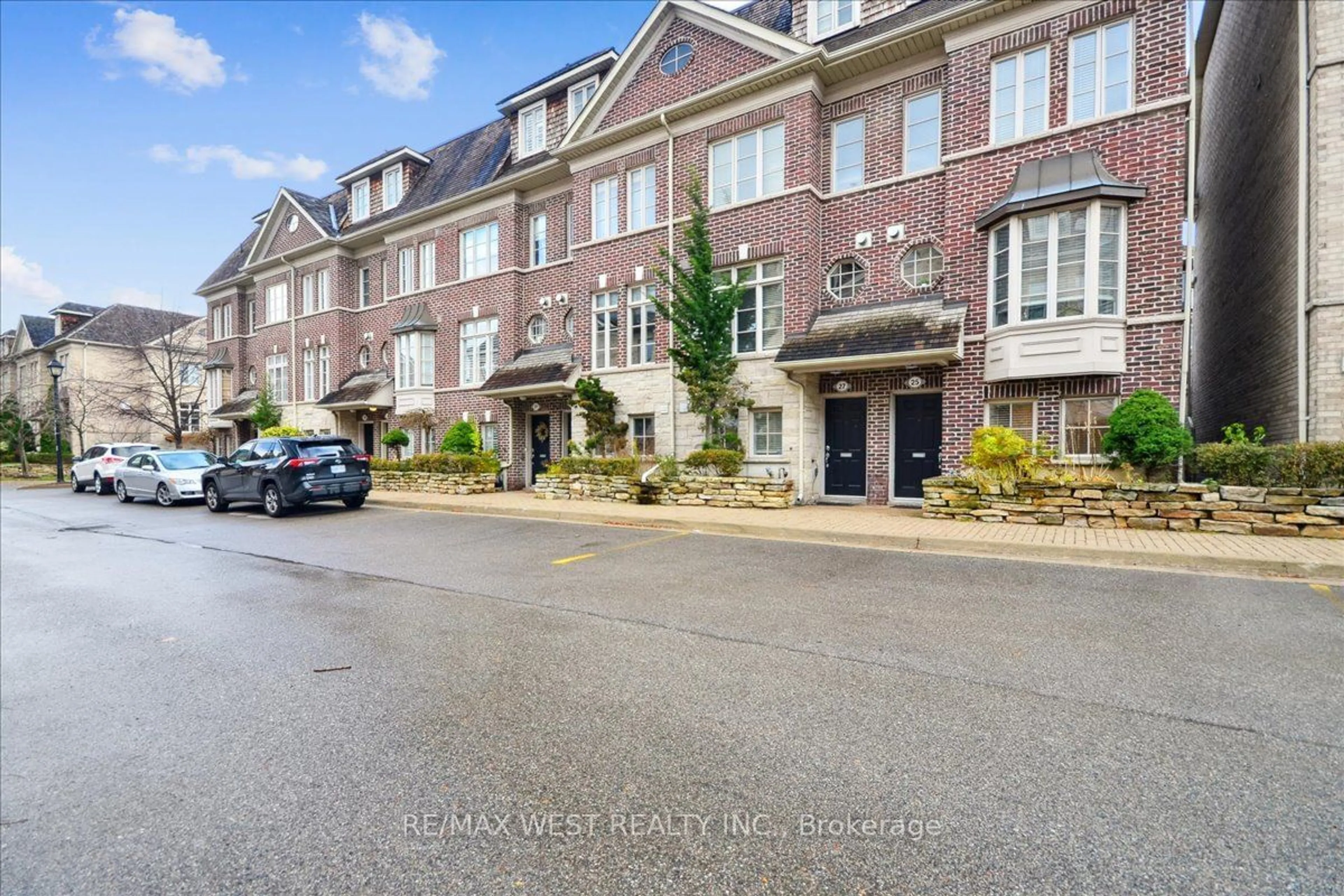 A pic from exterior of the house or condo, the street view for 29 Furrow Lane, Toronto Ontario M8Z 0A2