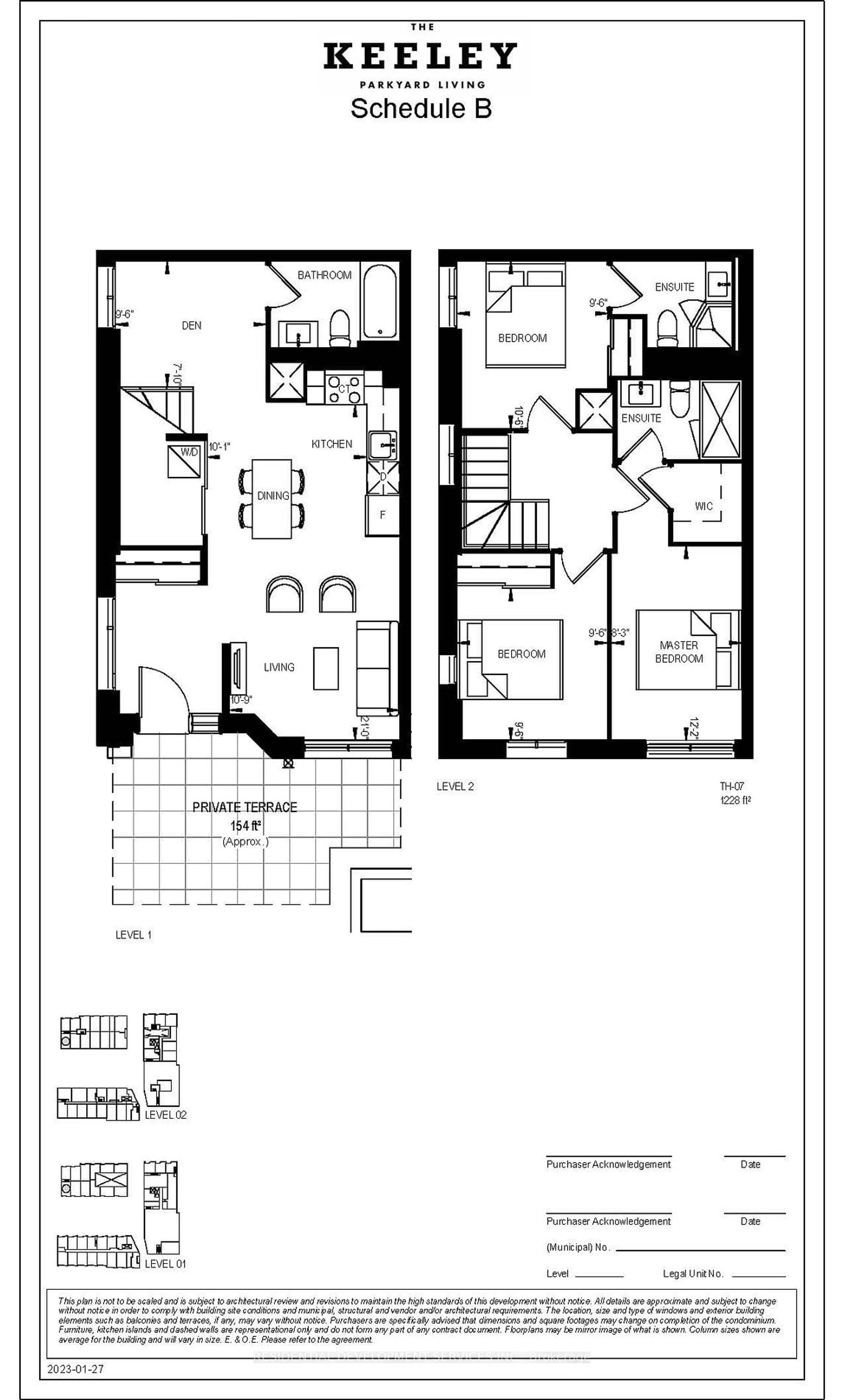 Floor plan for 15 Maryport Ave #112, Toronto Ontario M3M 0E2