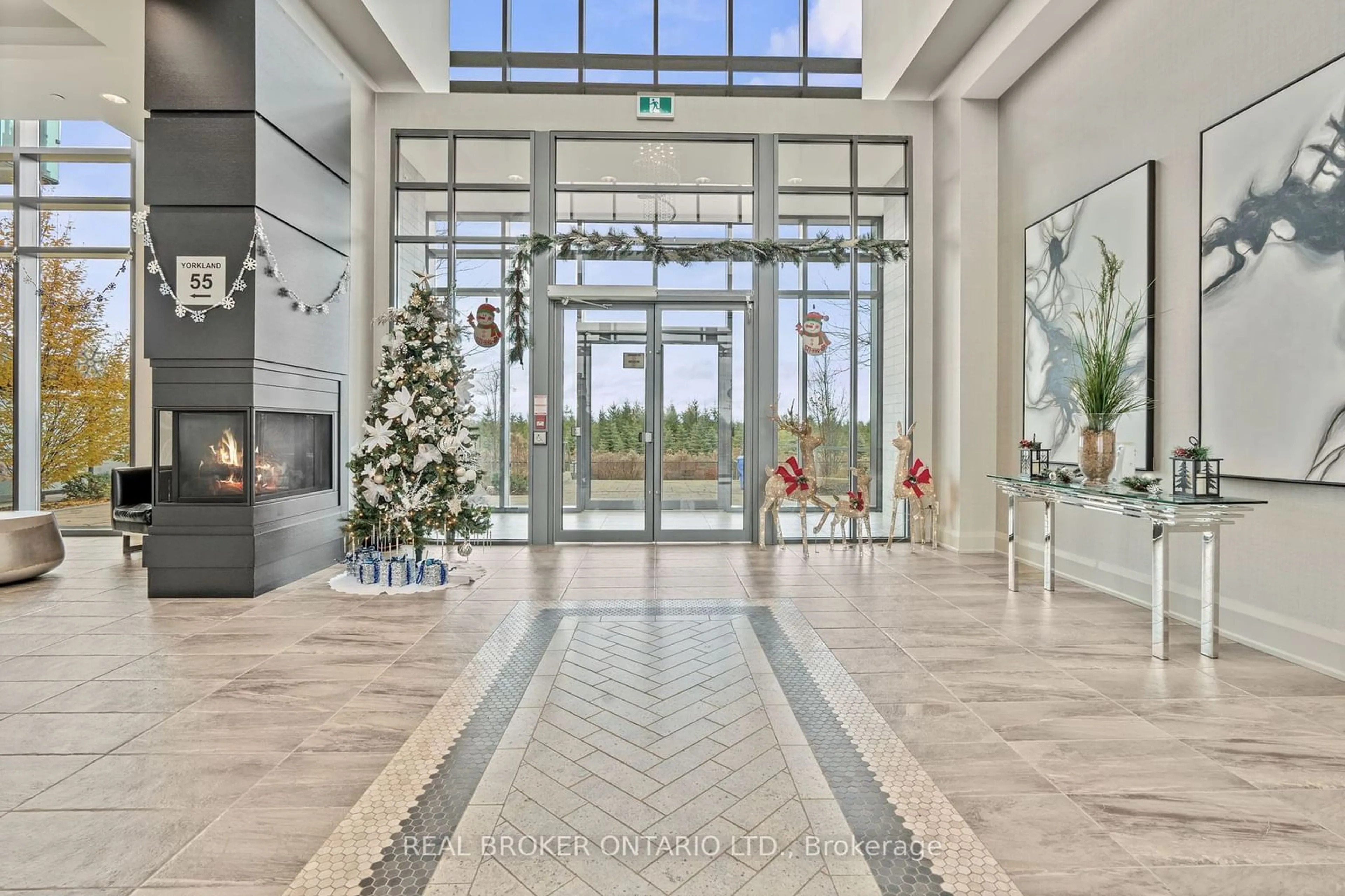 Indoor lobby, ceramic floors for 65 Yorkland Blvd #408, Brampton Ontario L6P 4M5