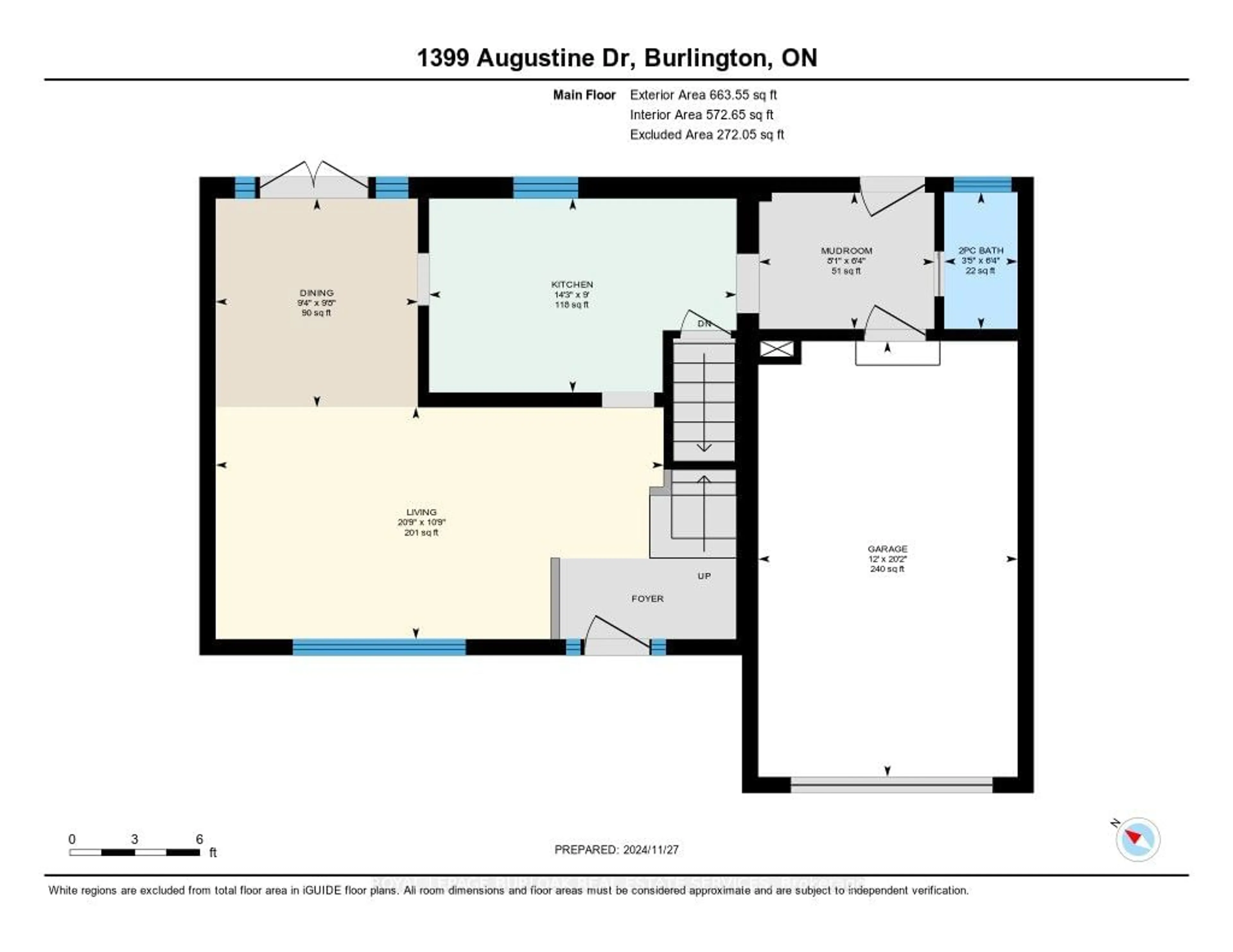 Floor plan for 1399 Augustine Dr, Burlington Ontario L7P 2M9