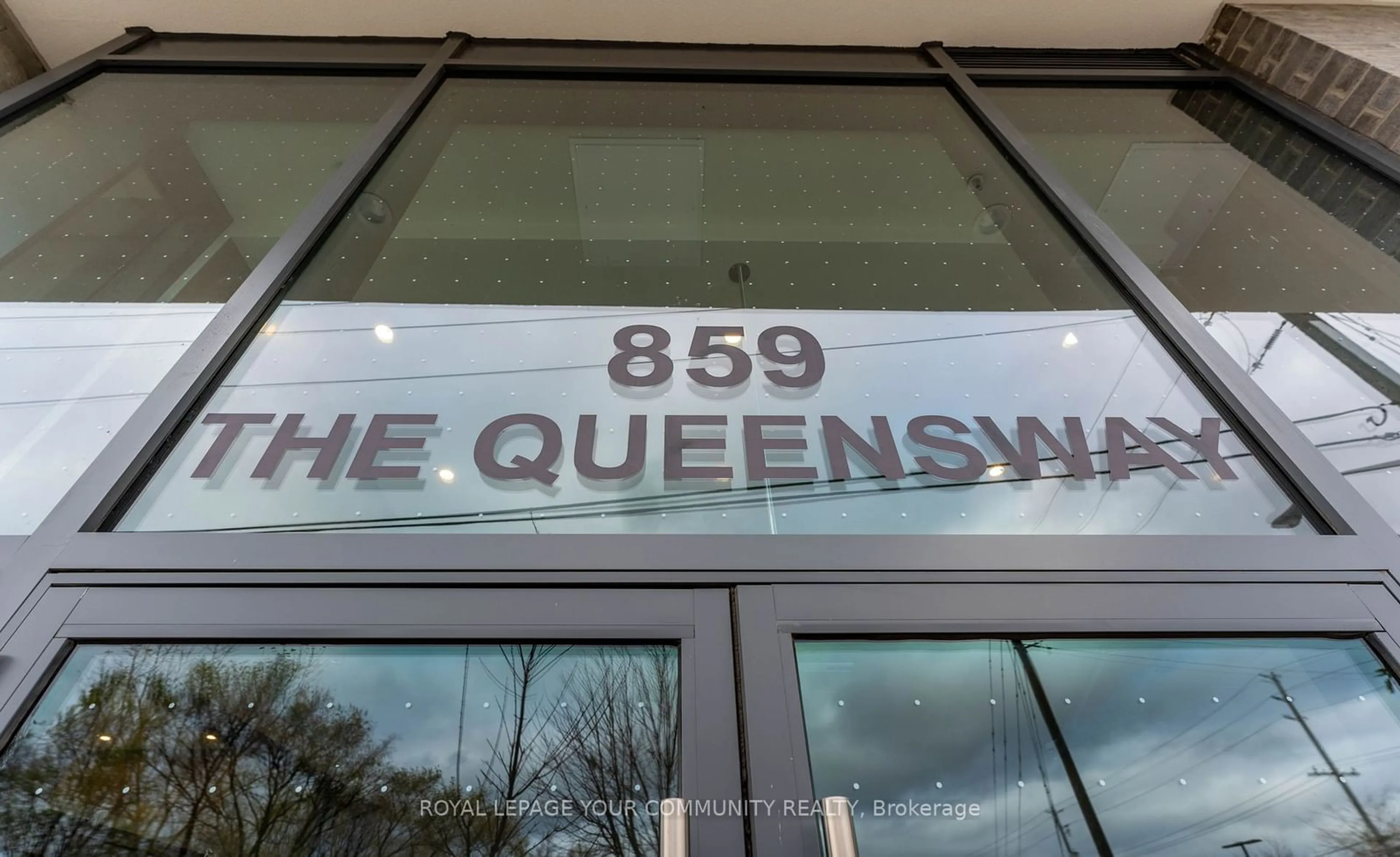 A pic from exterior of the house or condo, the front or back of building for 859 The Queensway #707, Toronto Ontario M8Z 1N8