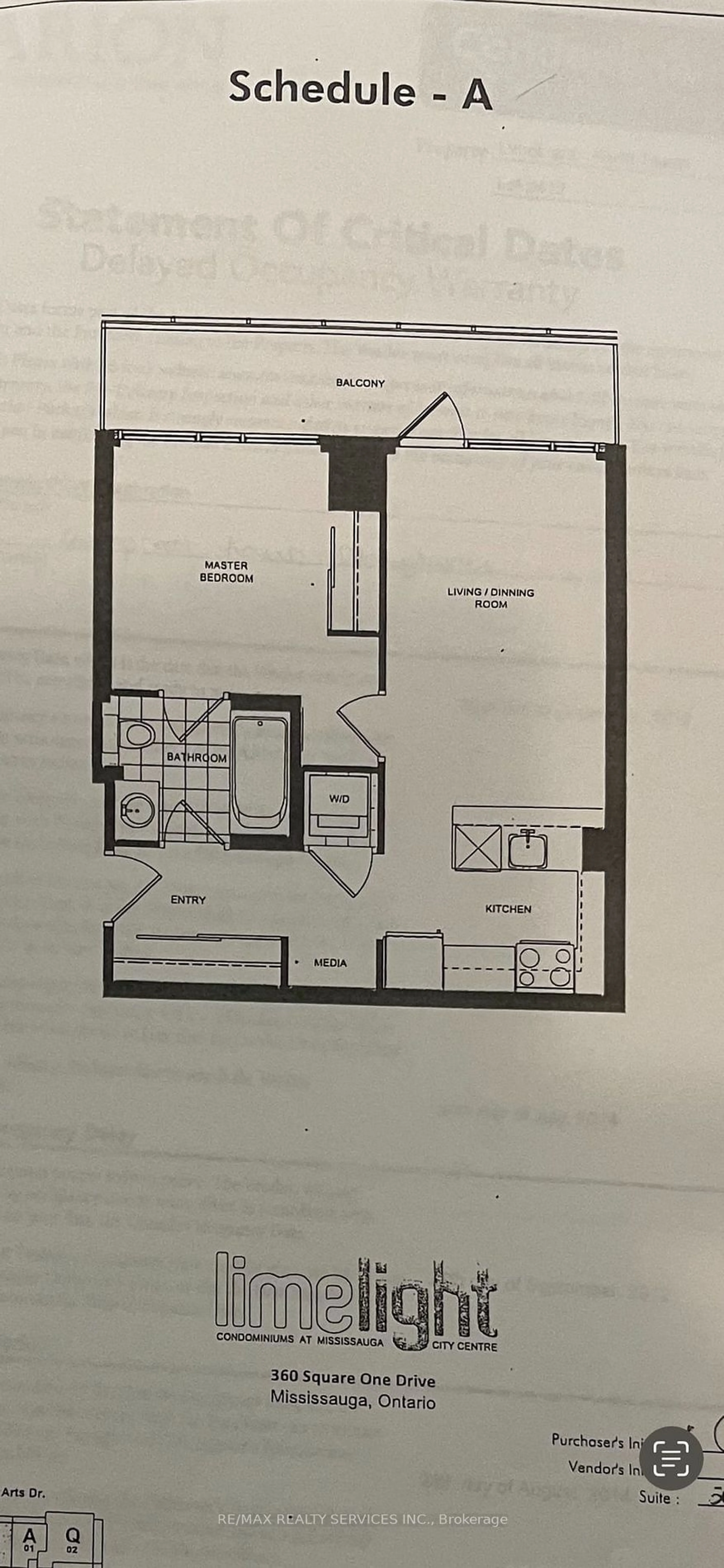 Floor plan for 360 Square One Dr #2412, Mississauga Ontario L5B 0G7