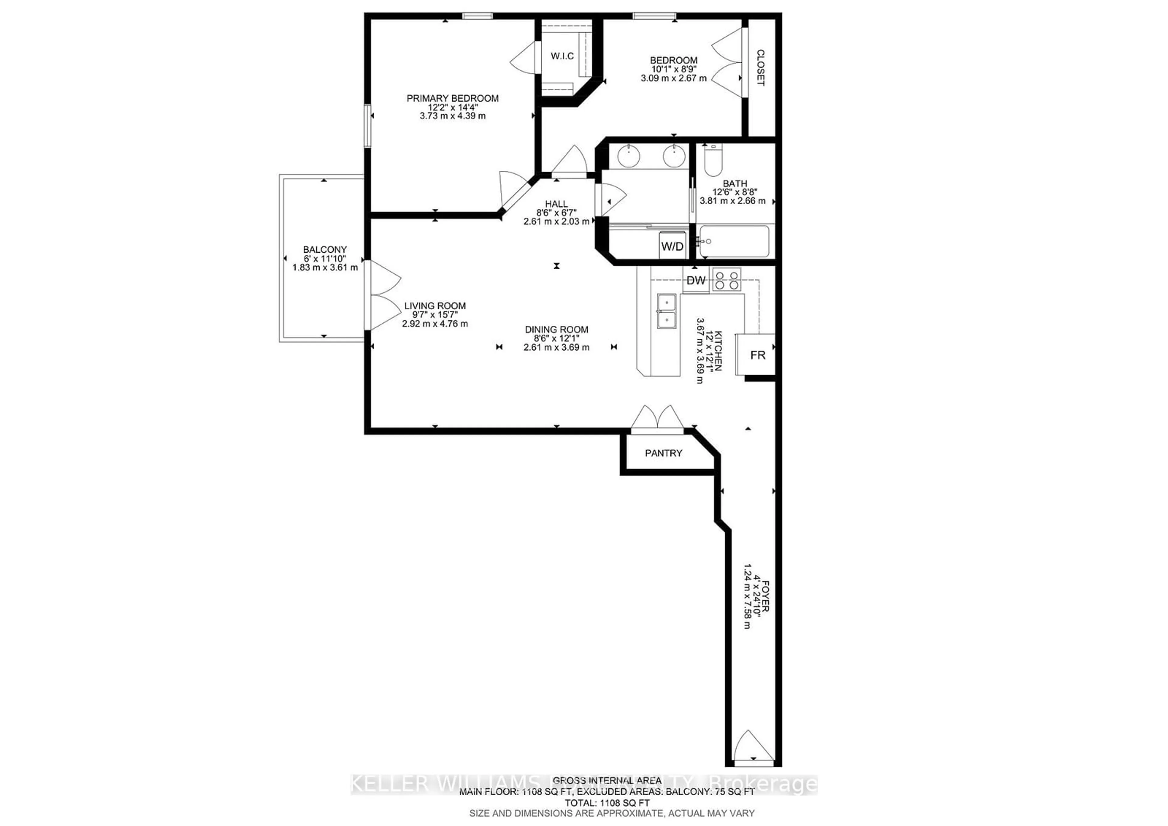 Floor plan for 2030 Cleaver Ave #212, Burlington Ontario L7M 4C3