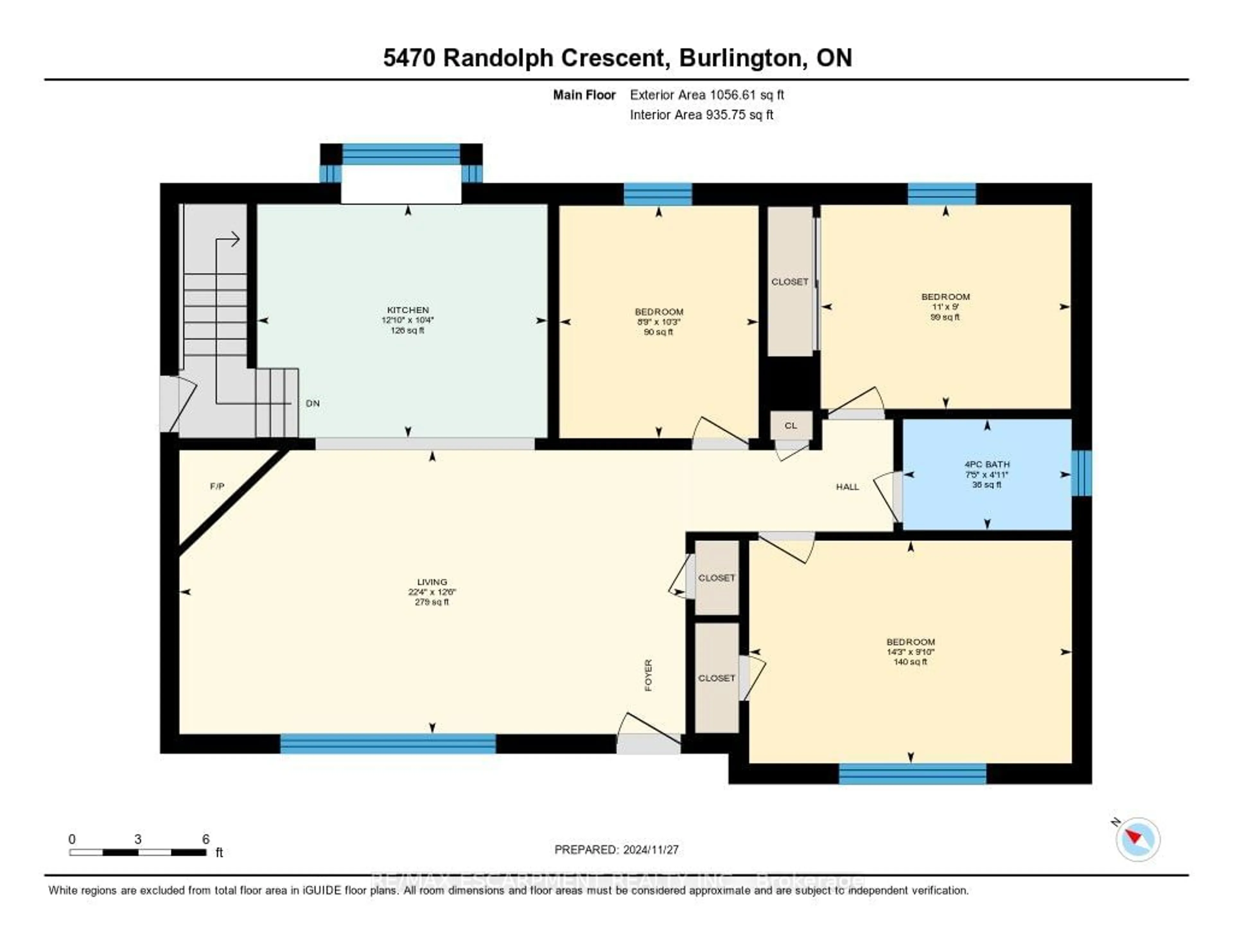 Floor plan for 5470 Randolph Cres, Burlington Ontario L7L 3C5