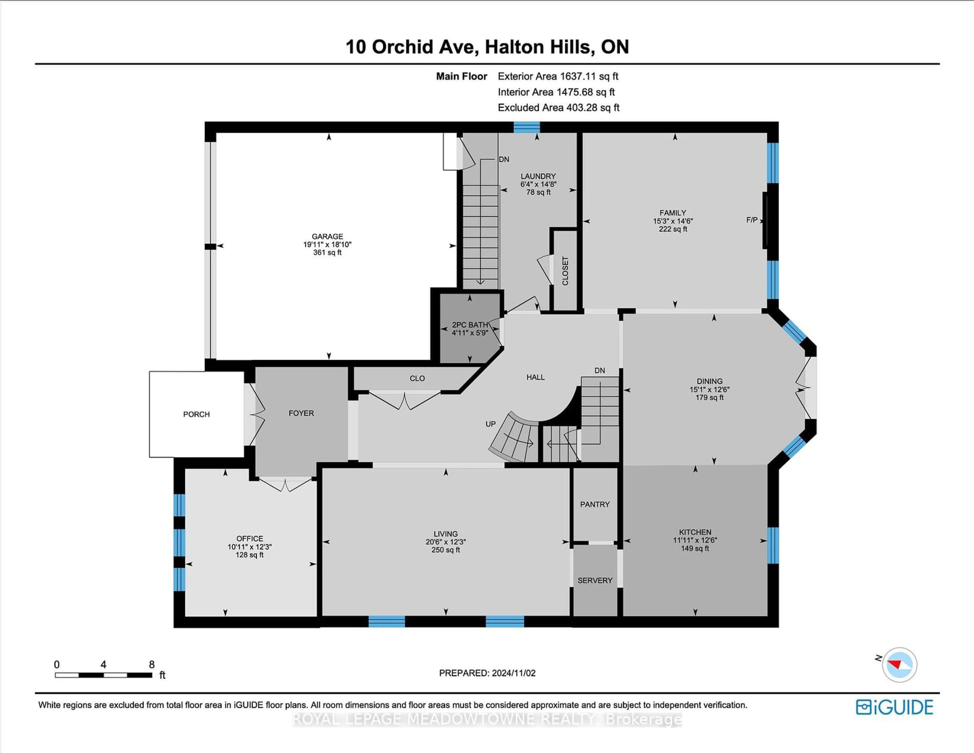 Floor plan for 10 Orchid Ave, Halton Hills Ontario L7G 6L7