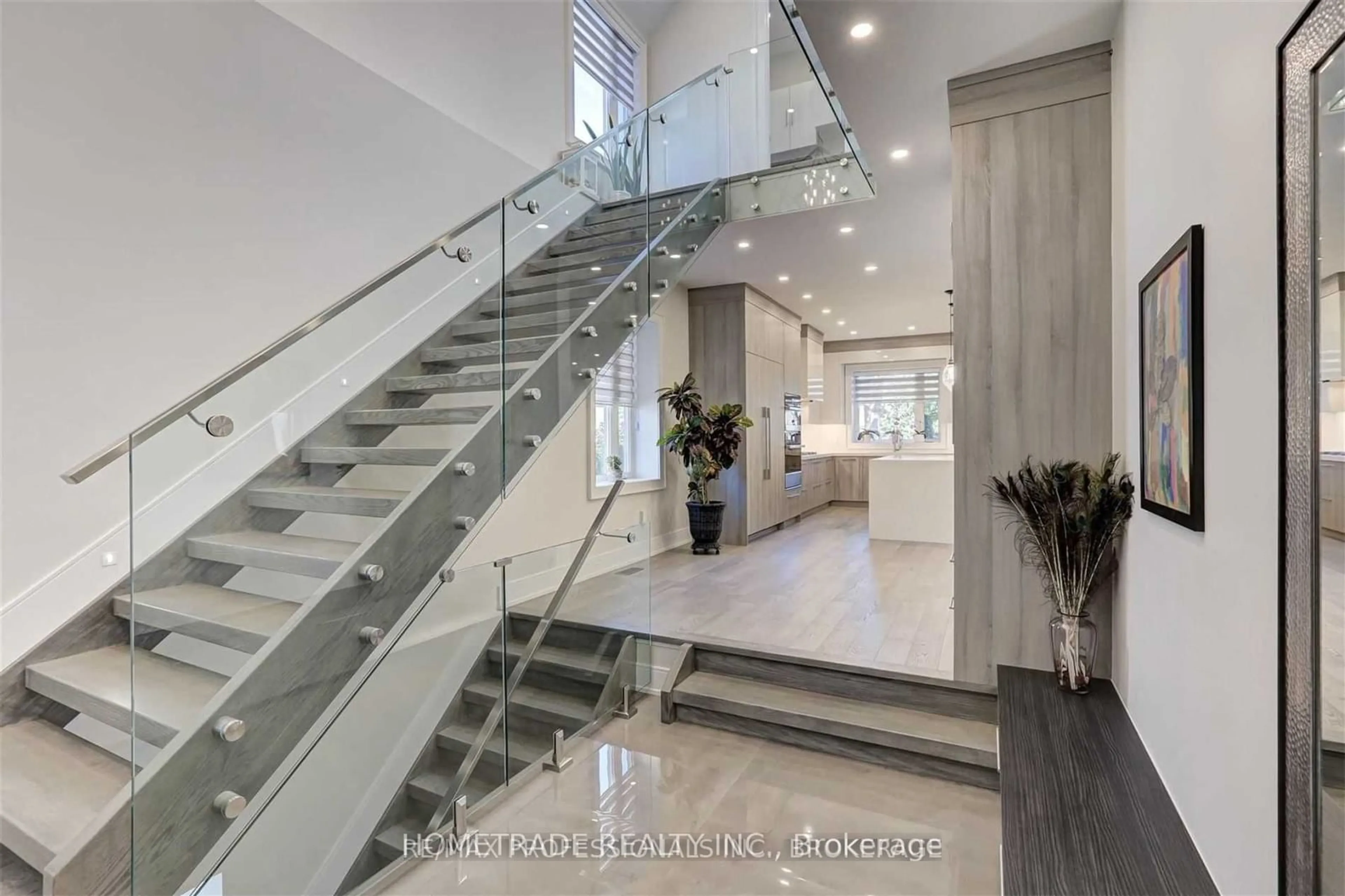 Indoor foyer, wood floors for 53 Culnan Ave, Toronto Ontario M8Z 5B1