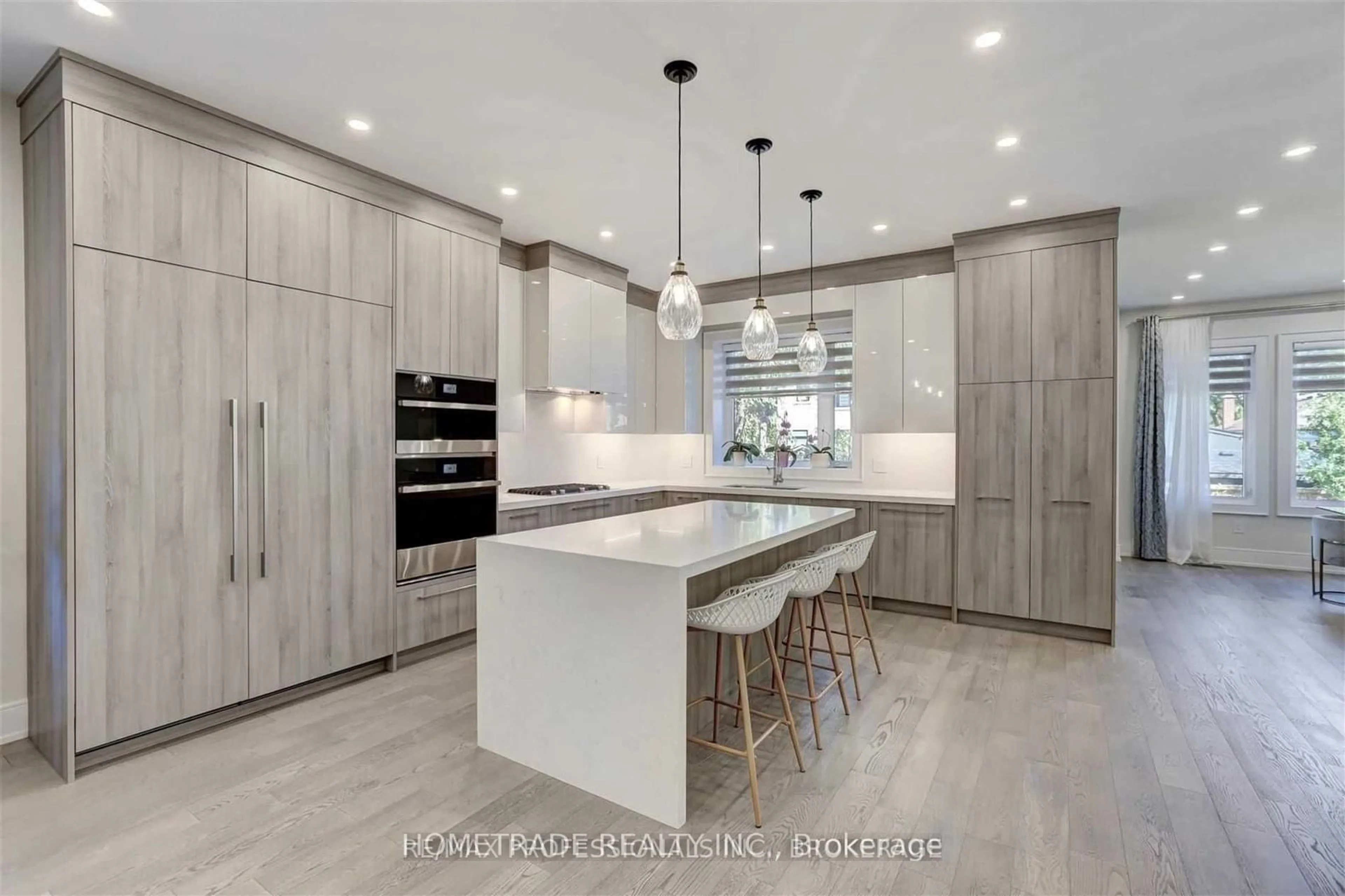 Contemporary kitchen, wood floors, mountain for 53 Culnan Ave, Toronto Ontario M8Z 5B1