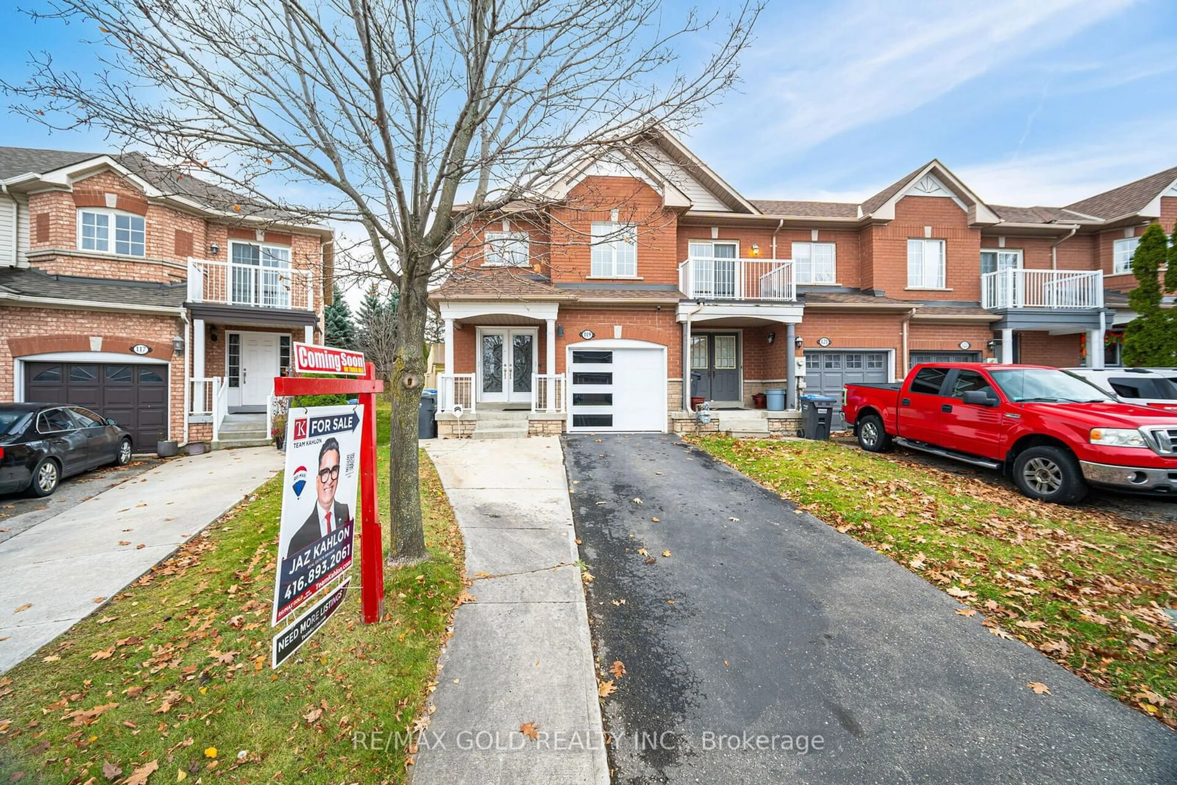 A pic from exterior of the house or condo, the street view for 119 Checkerberry Cres, Brampton Ontario L6R 2S8