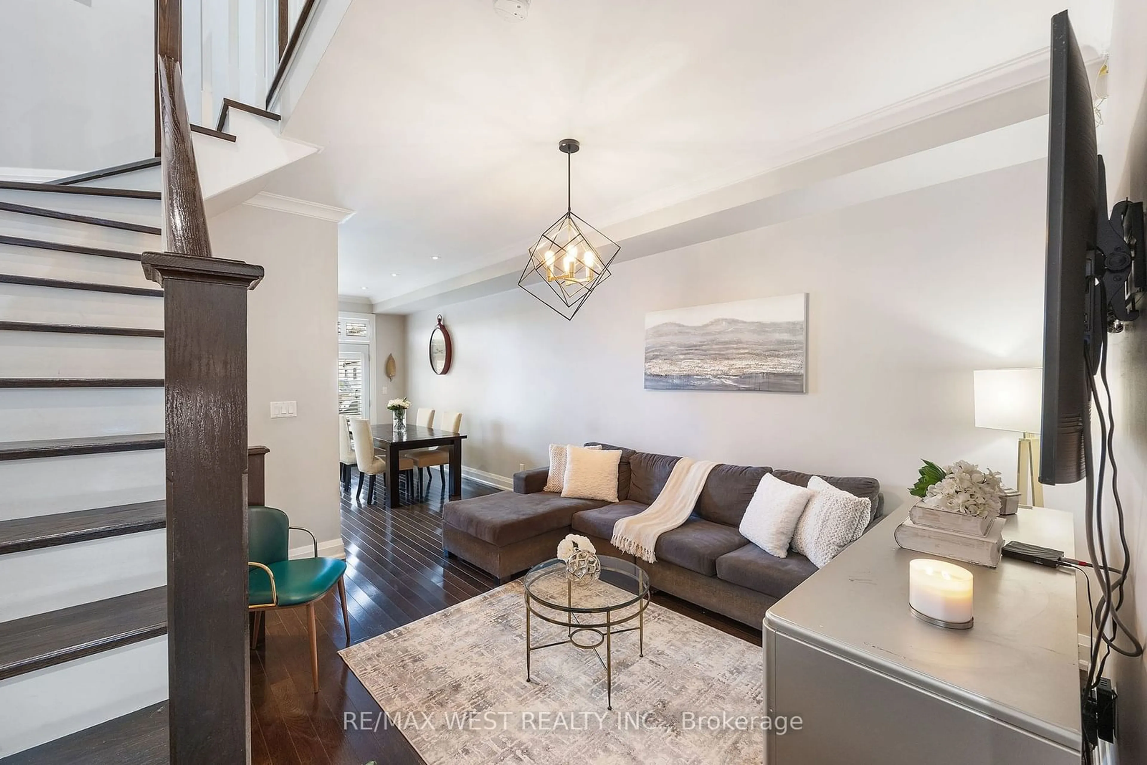 Living room, wood floors for 42 A Greendale Ave, Toronto Ontario M6N 4P6