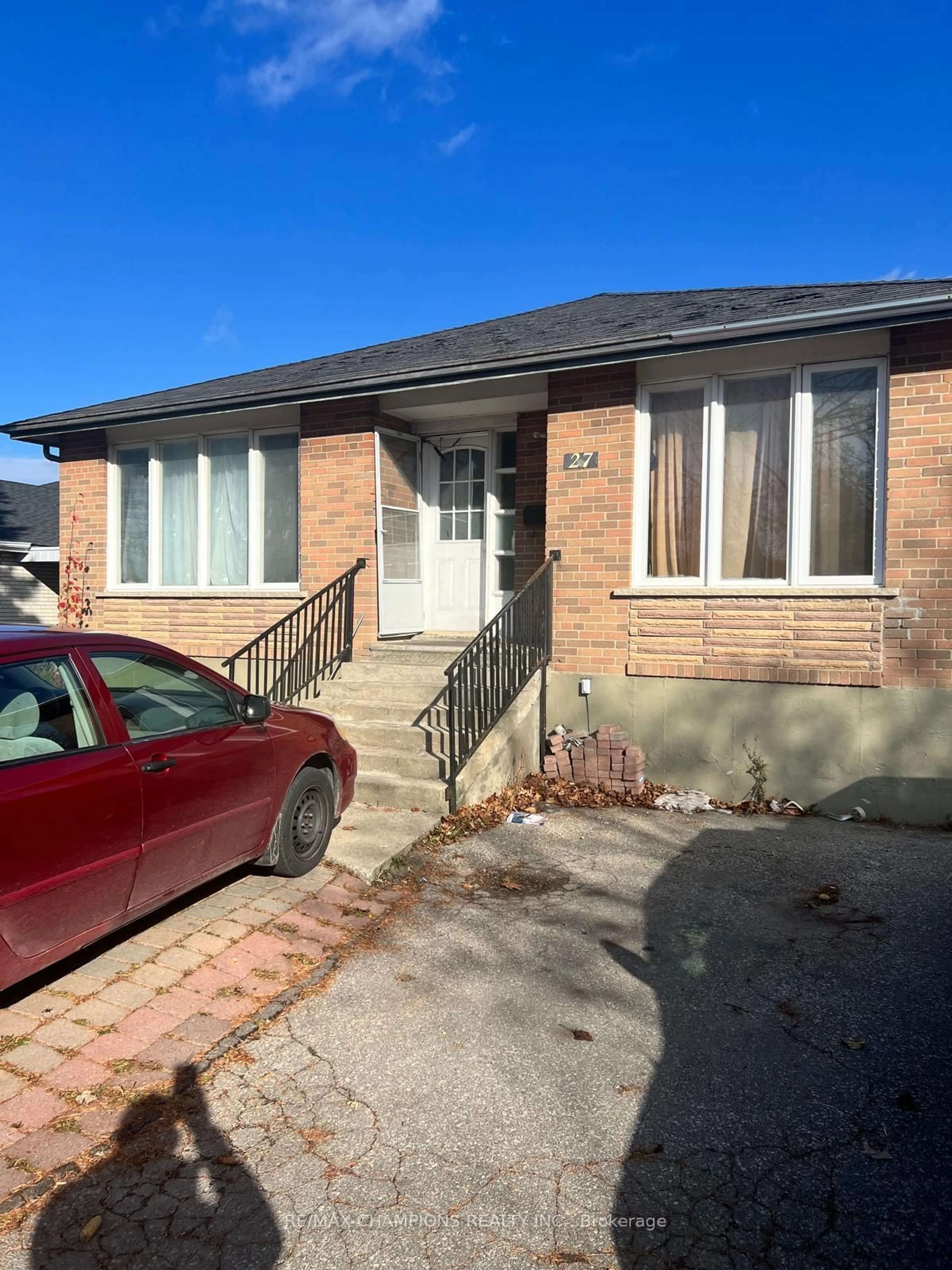 Frontside or backside of a home, the street view for 27 Marlebon Rd, Toronto Ontario M9V 3V8